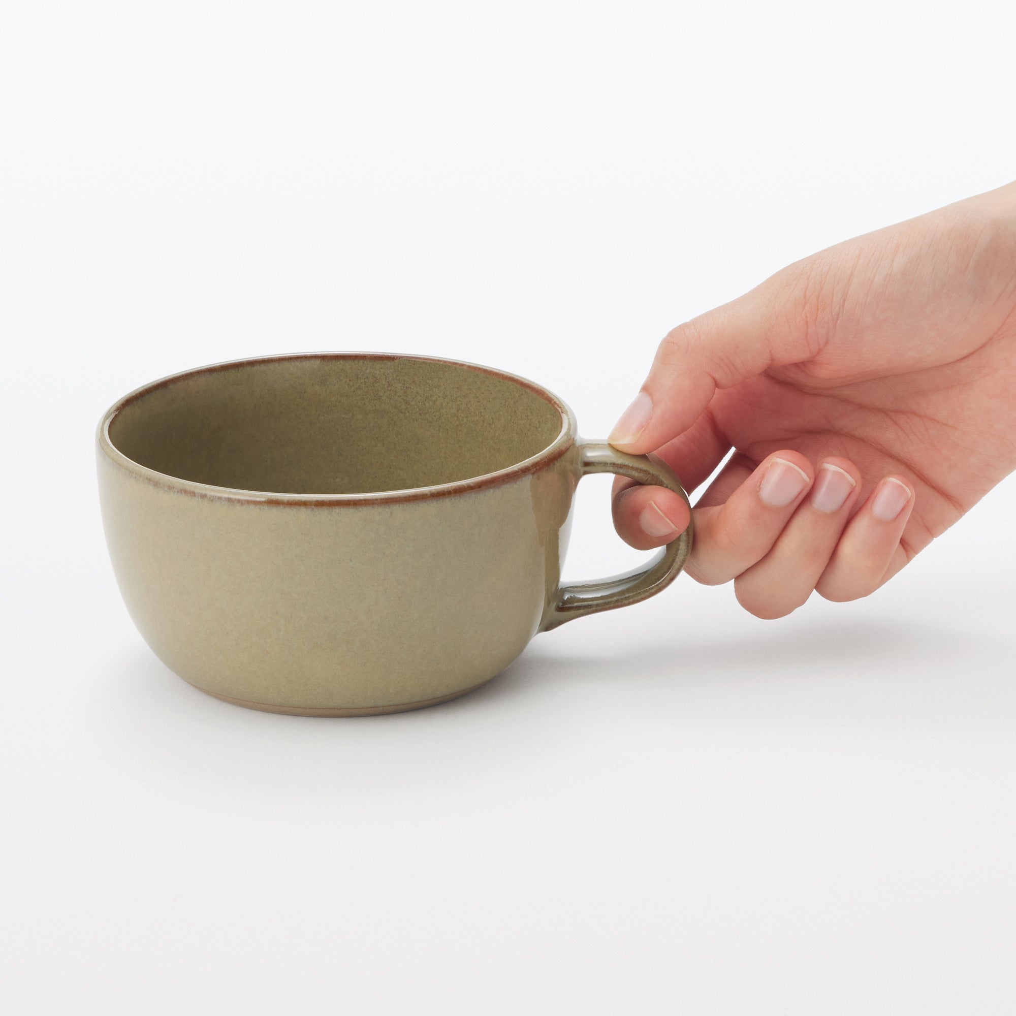 Mino Ware Soup Cup - Dark Beige