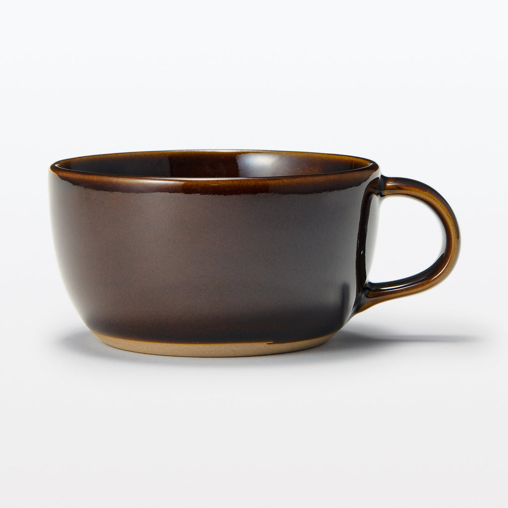 Mino Ware Soup Cup - Dark Brown