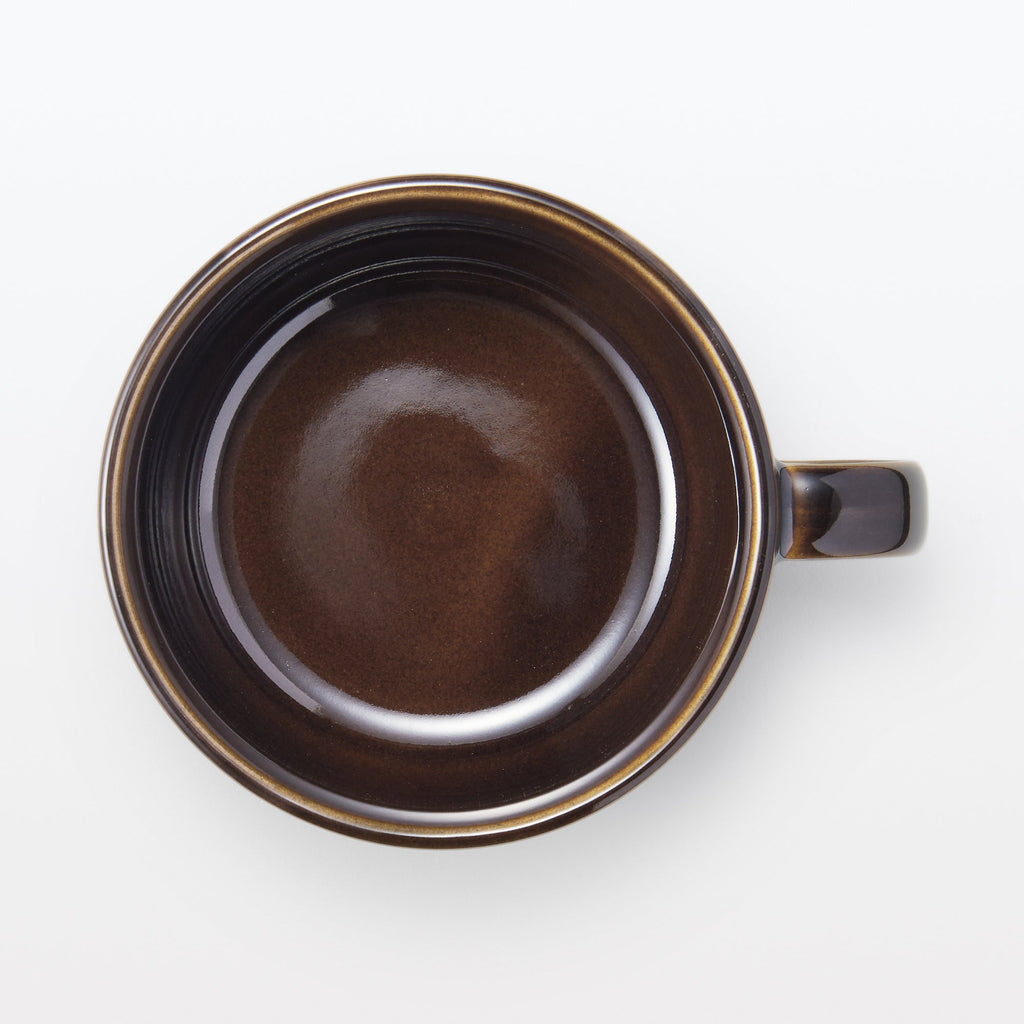 Mino Ware Soup Cup - Dark Brown