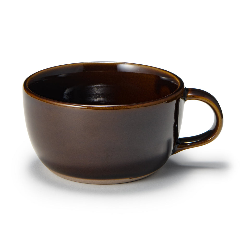 Mino Ware Soup Cup - Dark Brown
