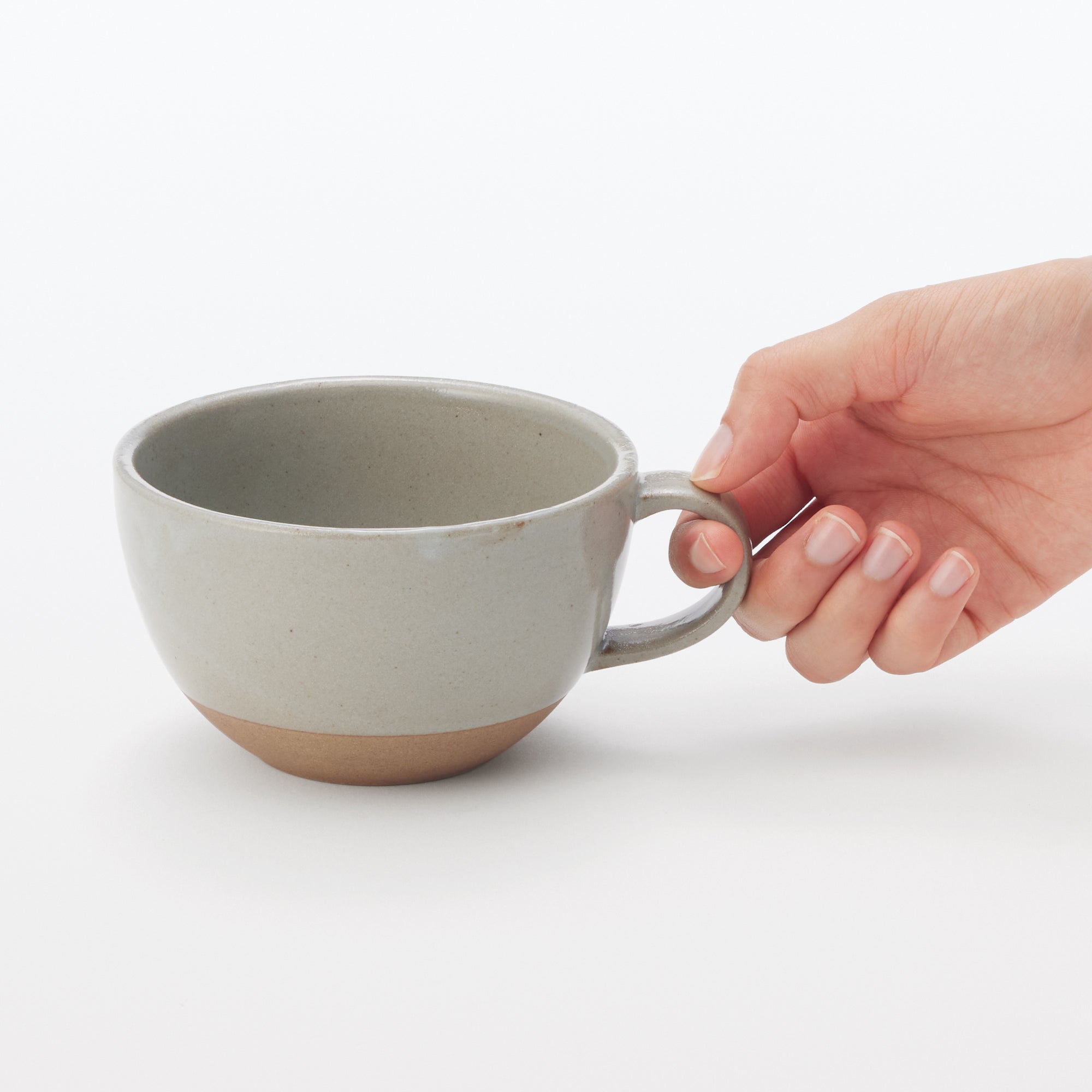 Mino Ware Soup Cup - Light Gray