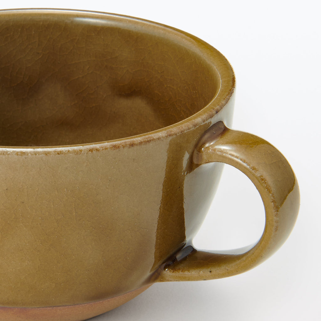 Mino Ware Soup Cup - Dark Yellow