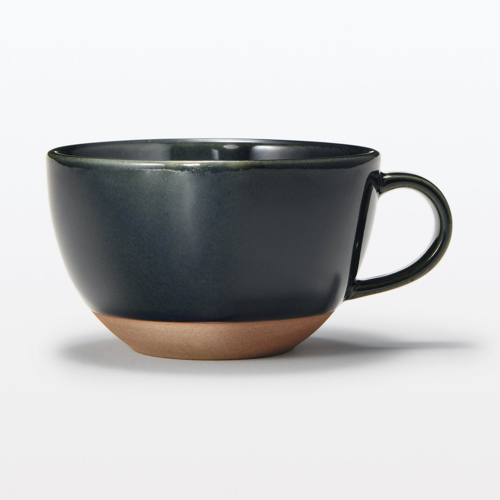 Mino Ware Soup Cup - Dark Green