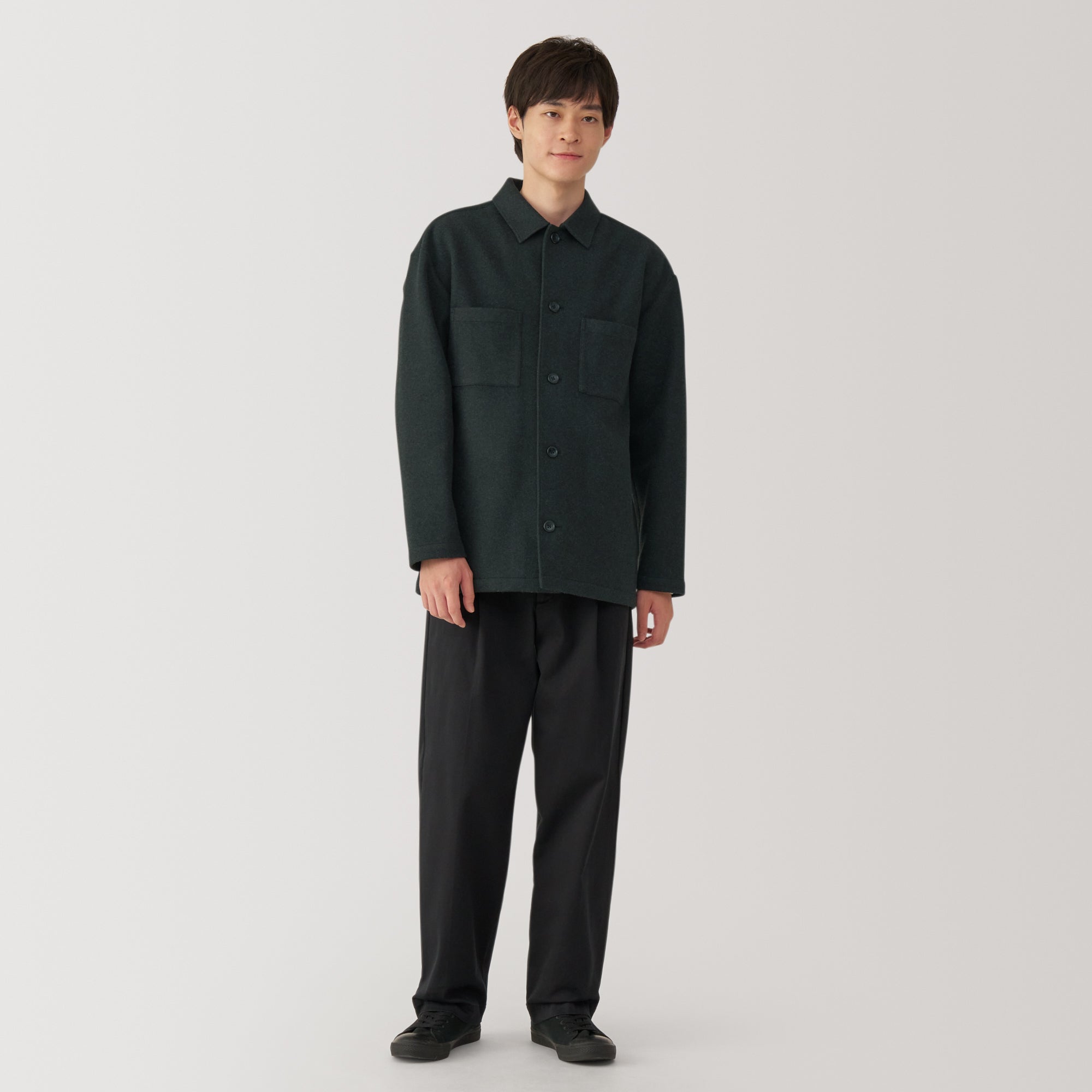 Men's Brushed Stretch Shirt Jacket