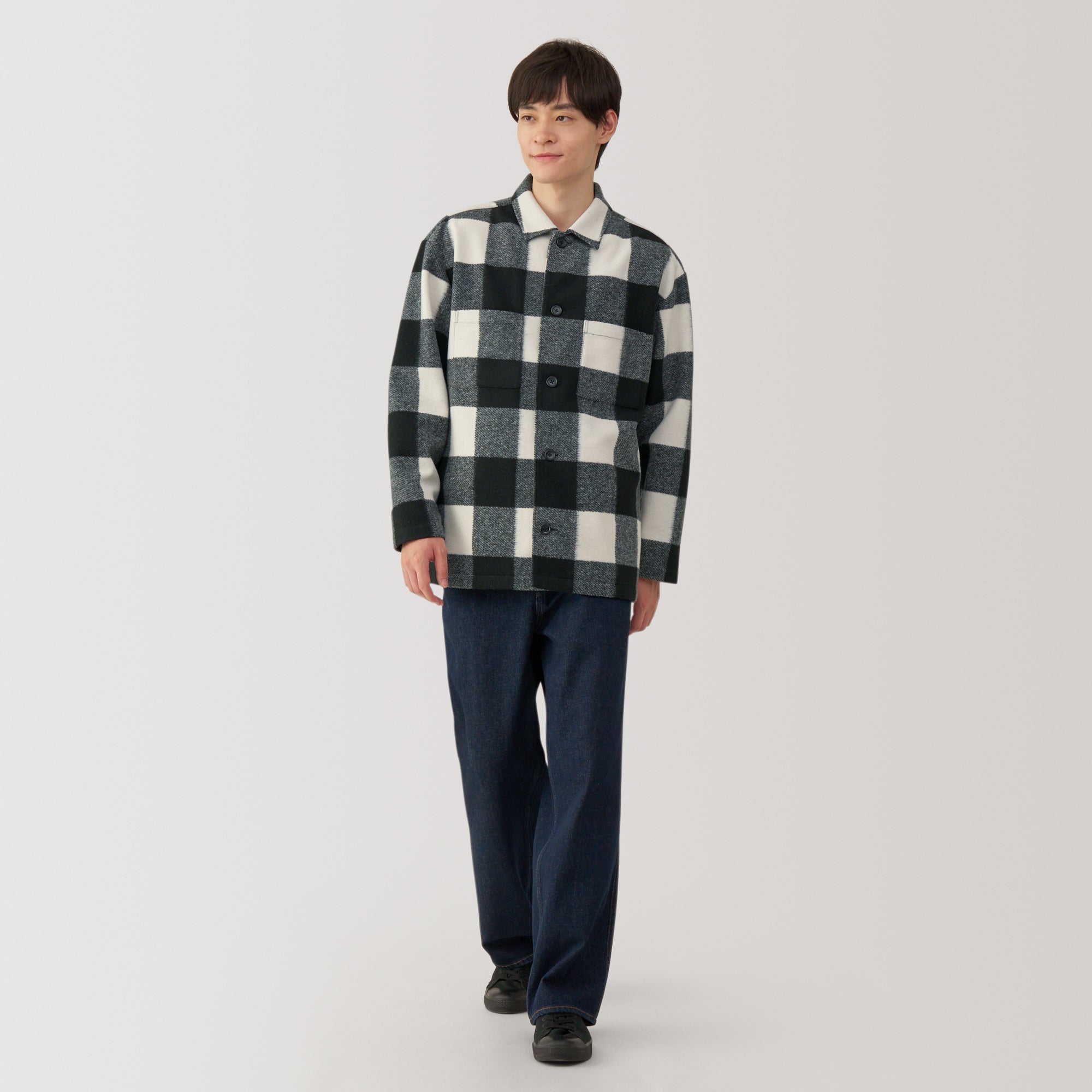 Men's Brushed Stretch Shirt Jacket