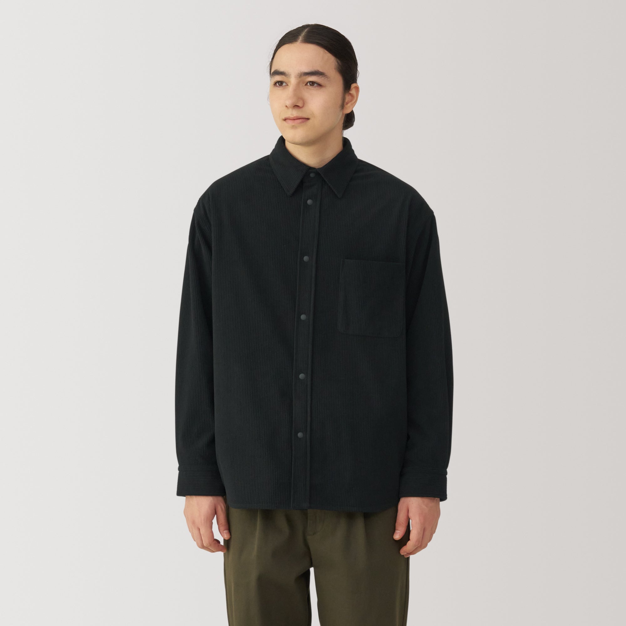Men's Knit Corduroy Shirt Jacket