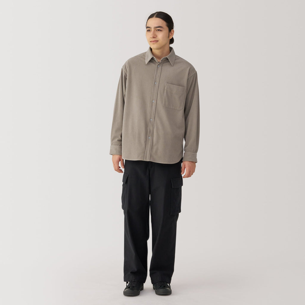 Men's Knit Corduroy Shirt Jacket