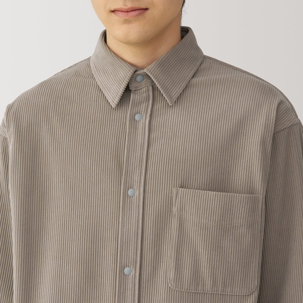 Men's Knit Corduroy Shirt Jacket