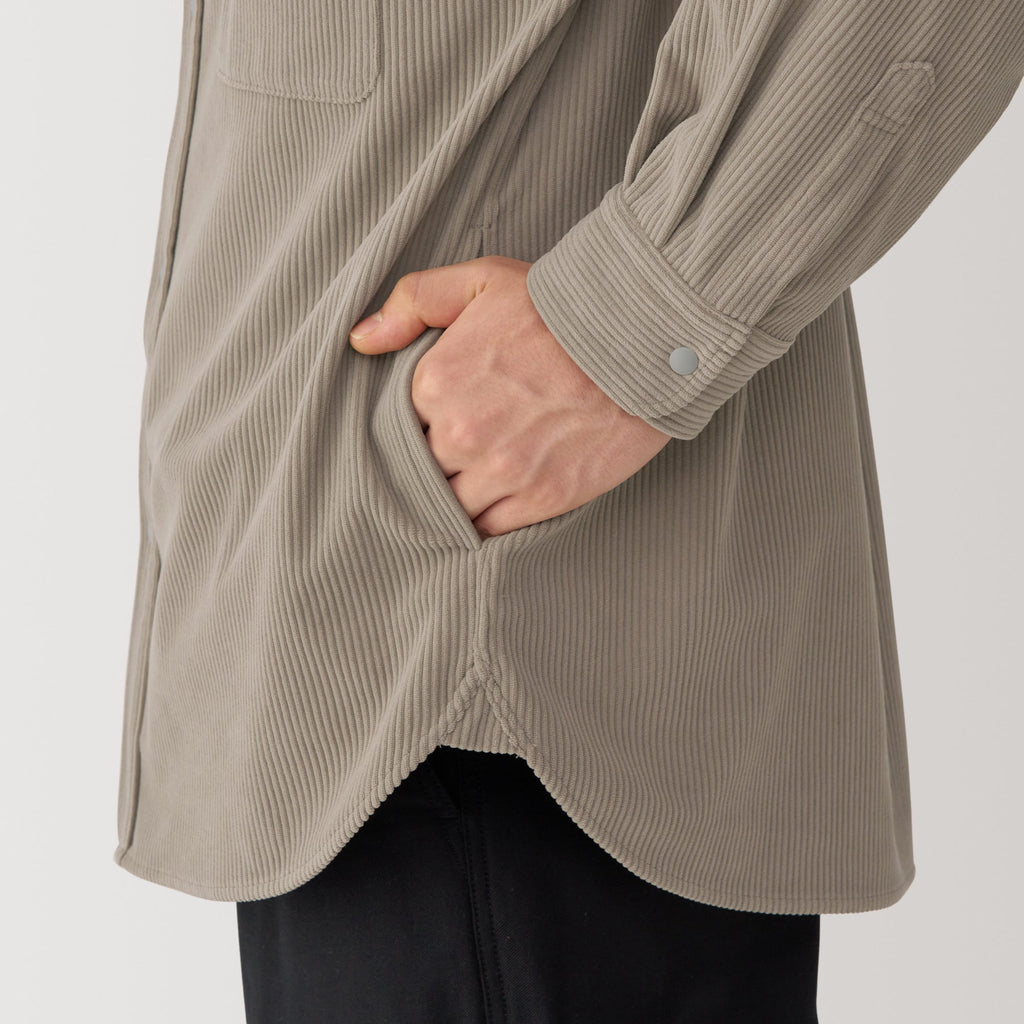 Men's Knit Corduroy Shirt Jacket