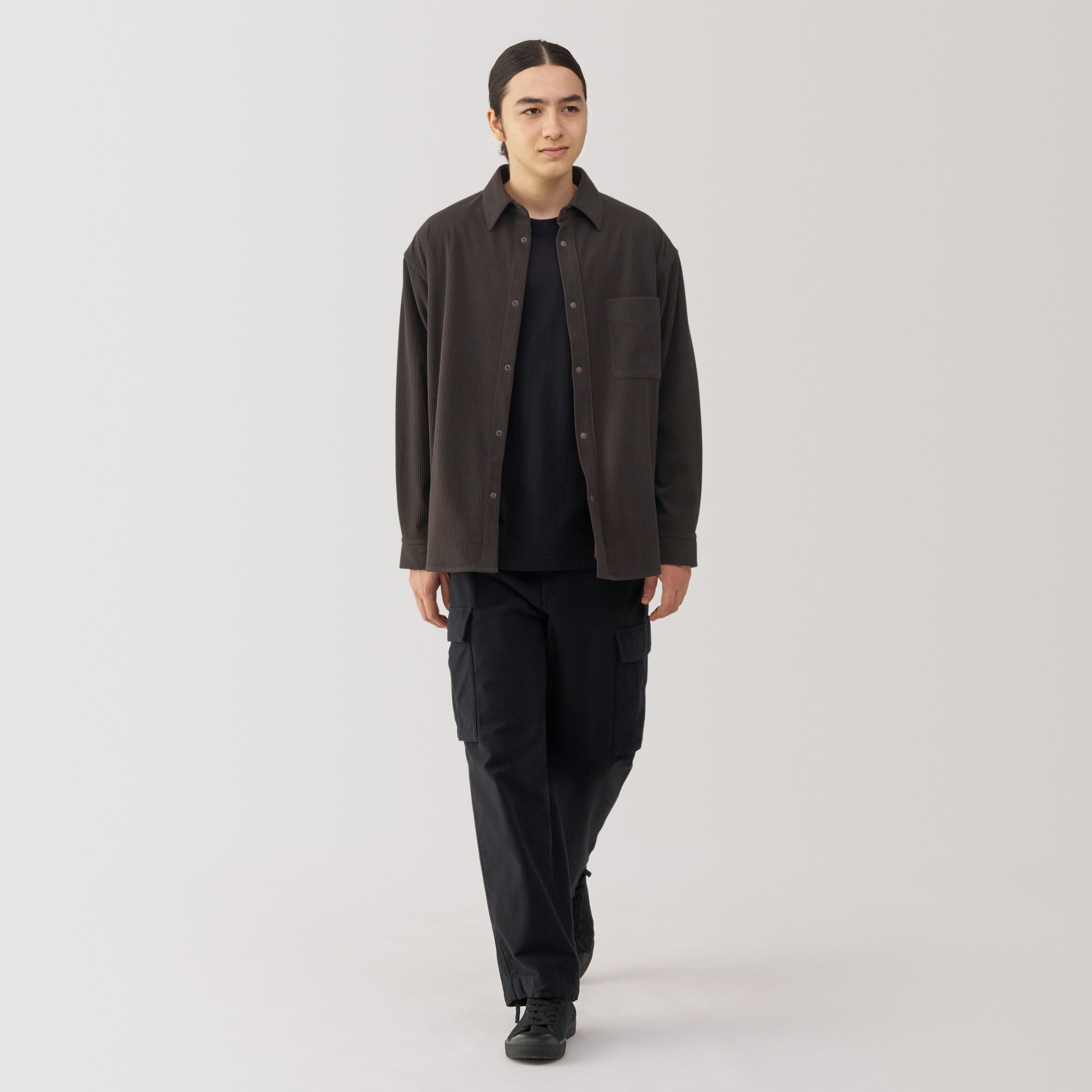 Men's Knit Corduroy Shirt Jacket