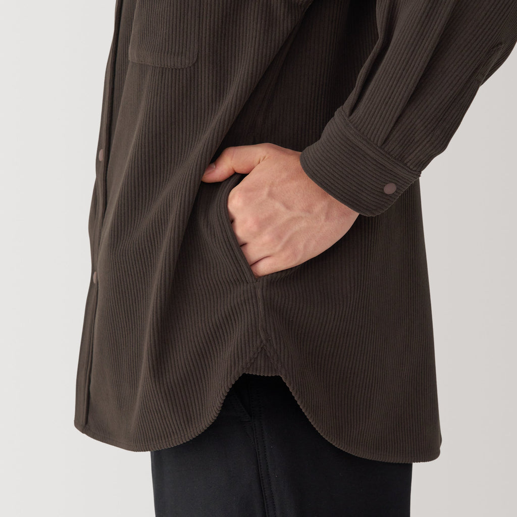 Men's Knit Corduroy Shirt Jacket