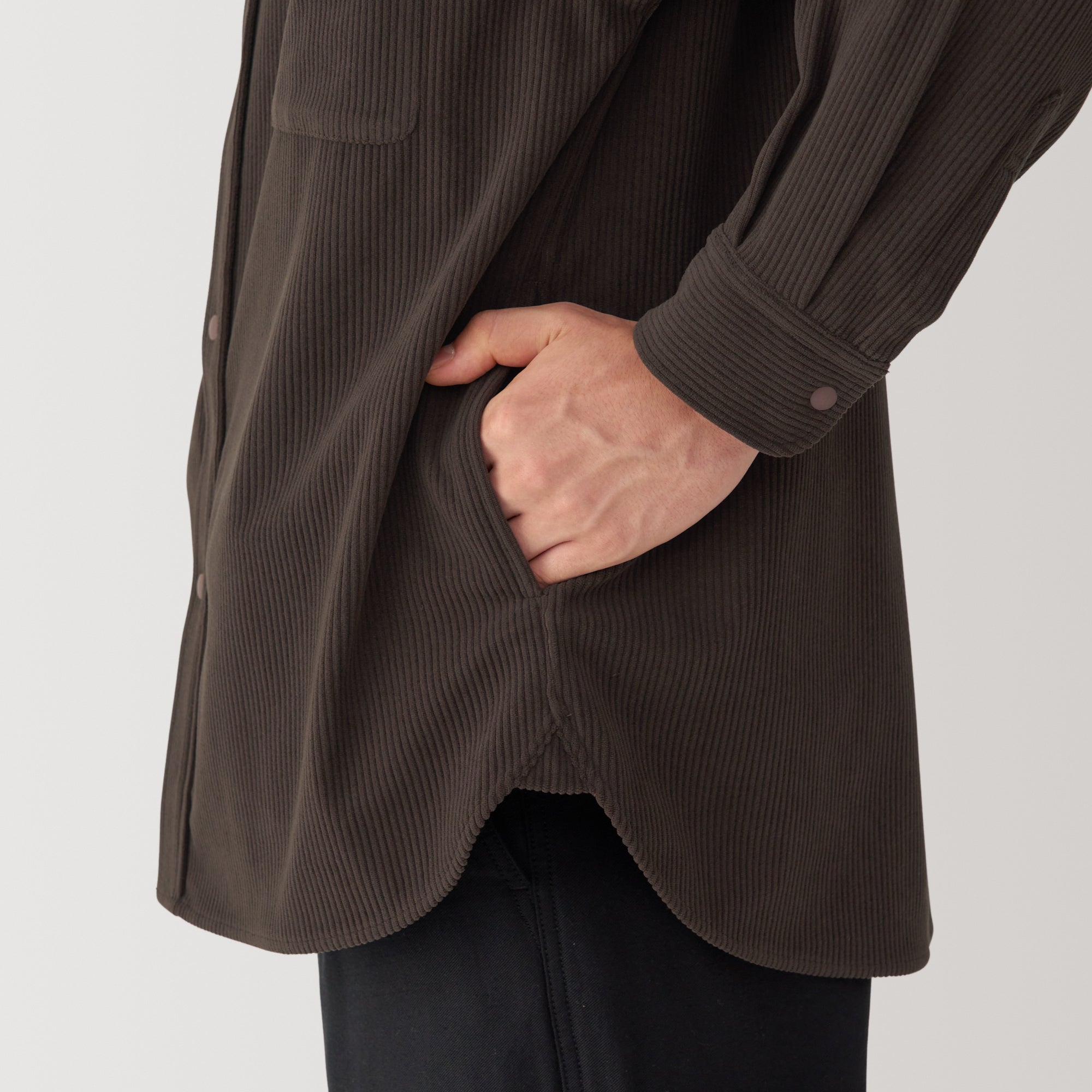 Men's Knit Corduroy Shirt Jacket