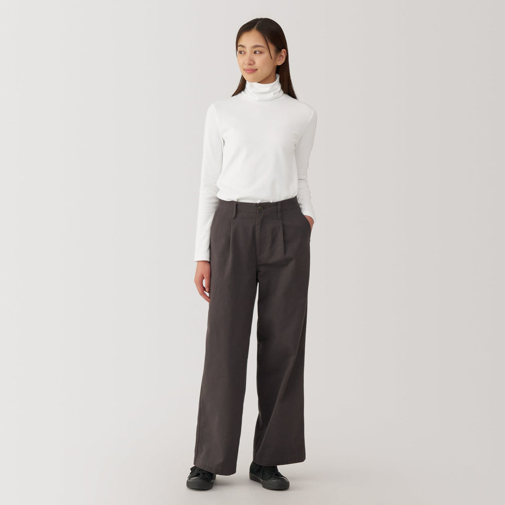 Women's Brushed Ribbed Turtleneck T-Shirt