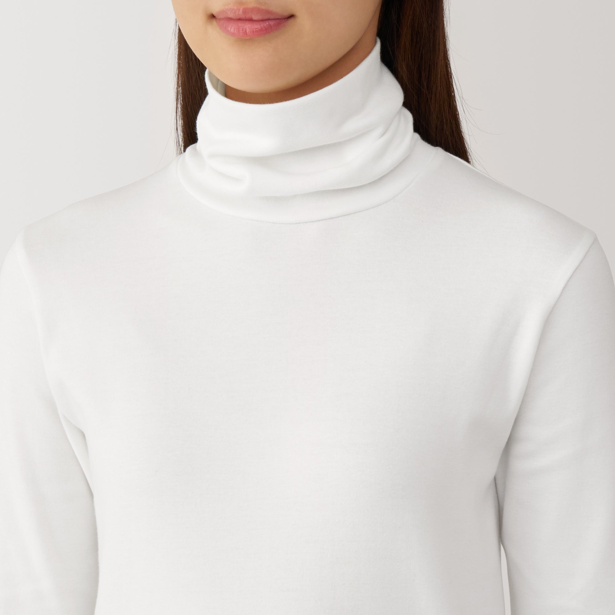 Women's Brushed Ribbed Turtleneck T-Shirt