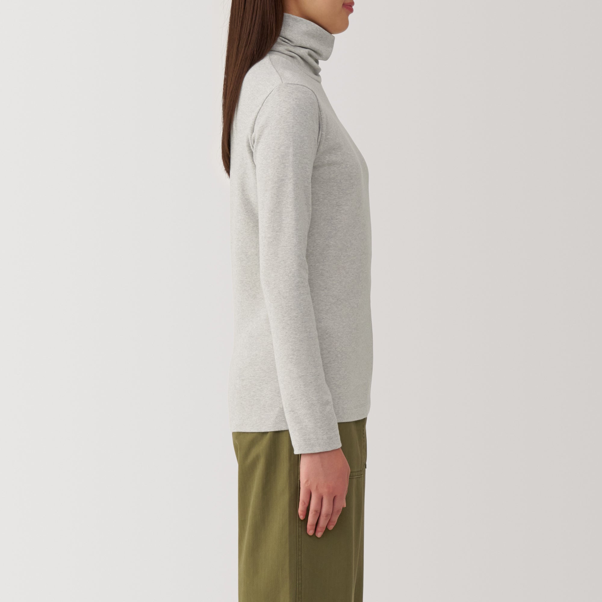 Women's Brushed Ribbed Turtleneck T-Shirt