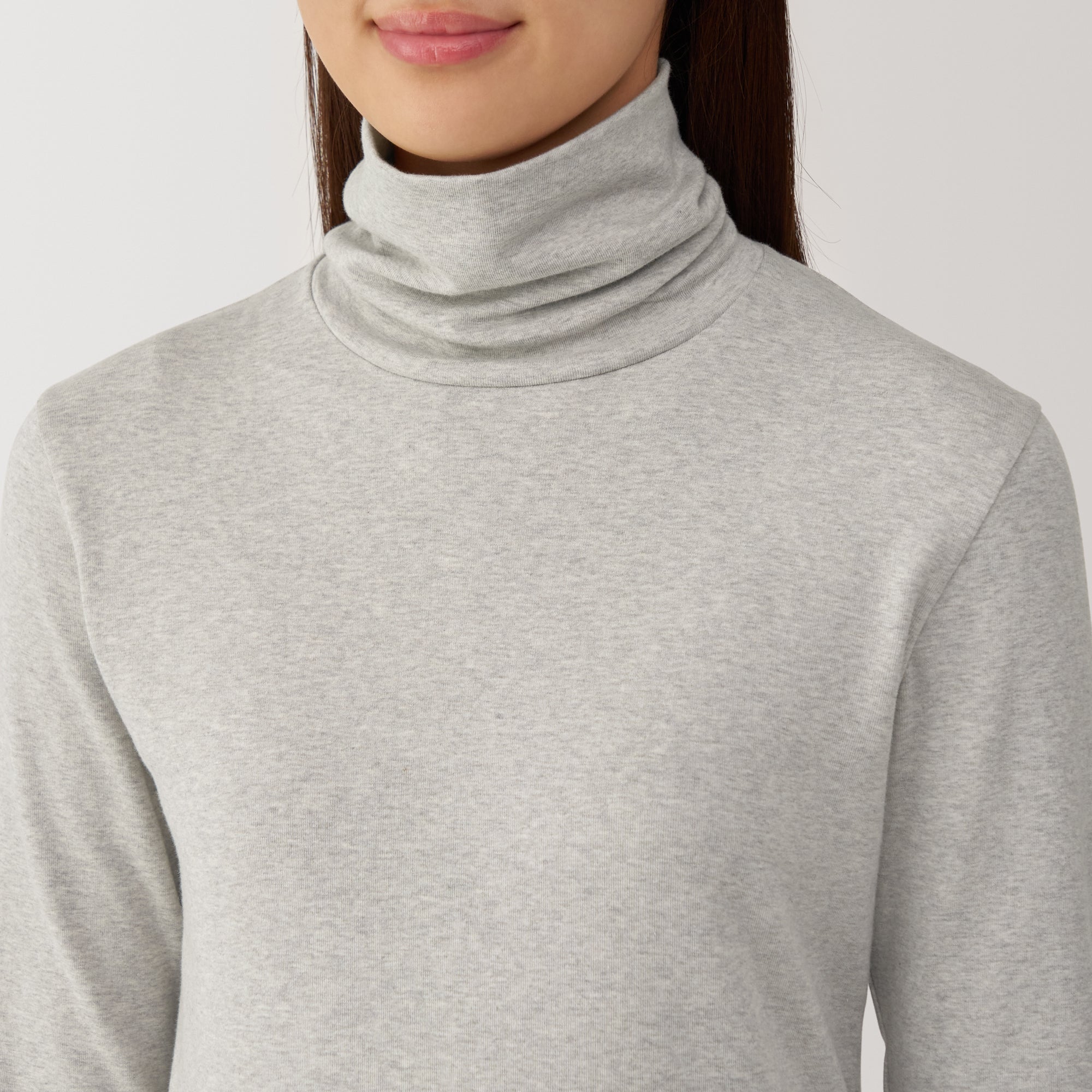Women's Brushed Ribbed Turtleneck T-Shirt