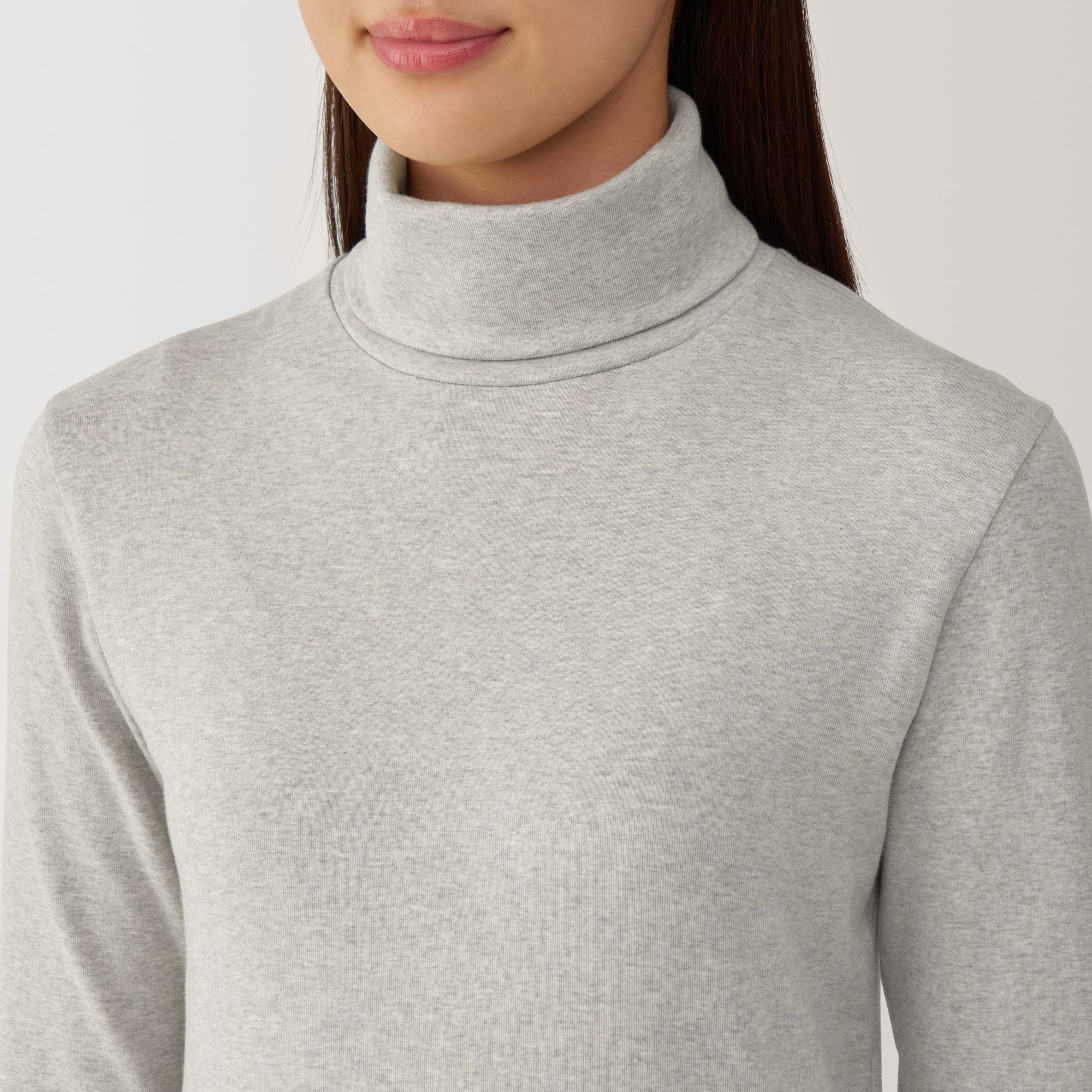 Women's Brushed Ribbed Turtleneck T-Shirt