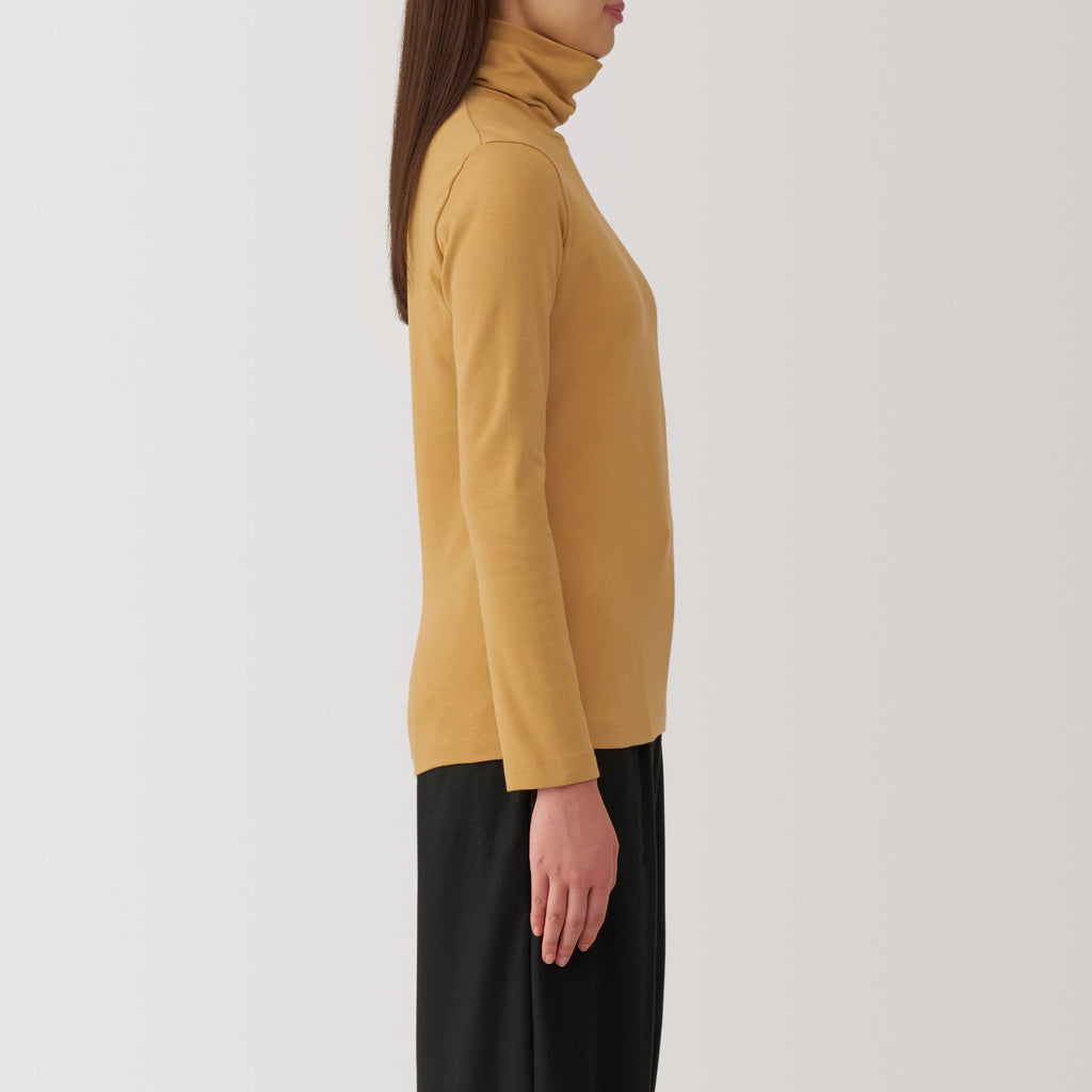 Women's Brushed Ribbed Turtleneck T-Shirt