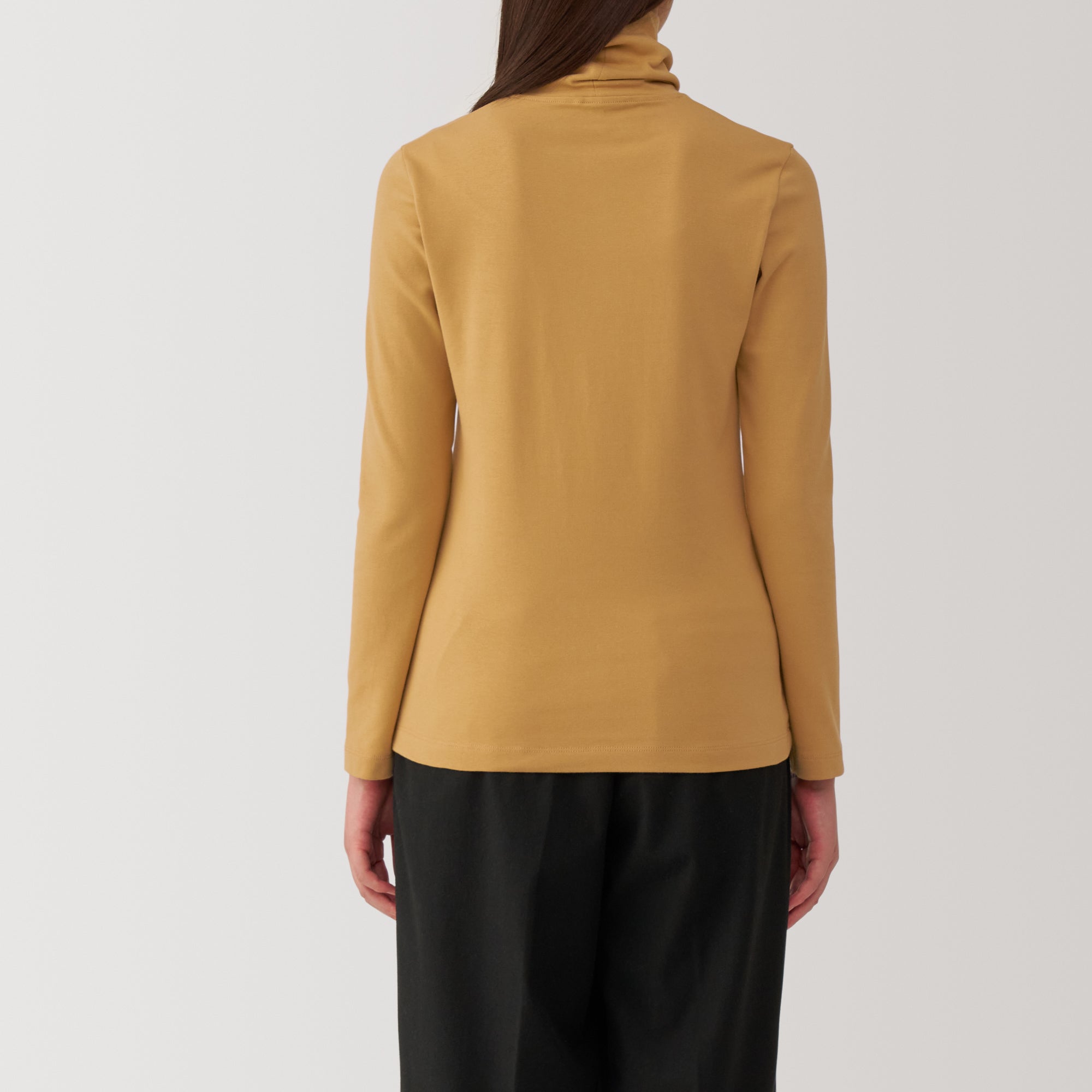Women's Brushed Ribbed Turtleneck T-Shirt