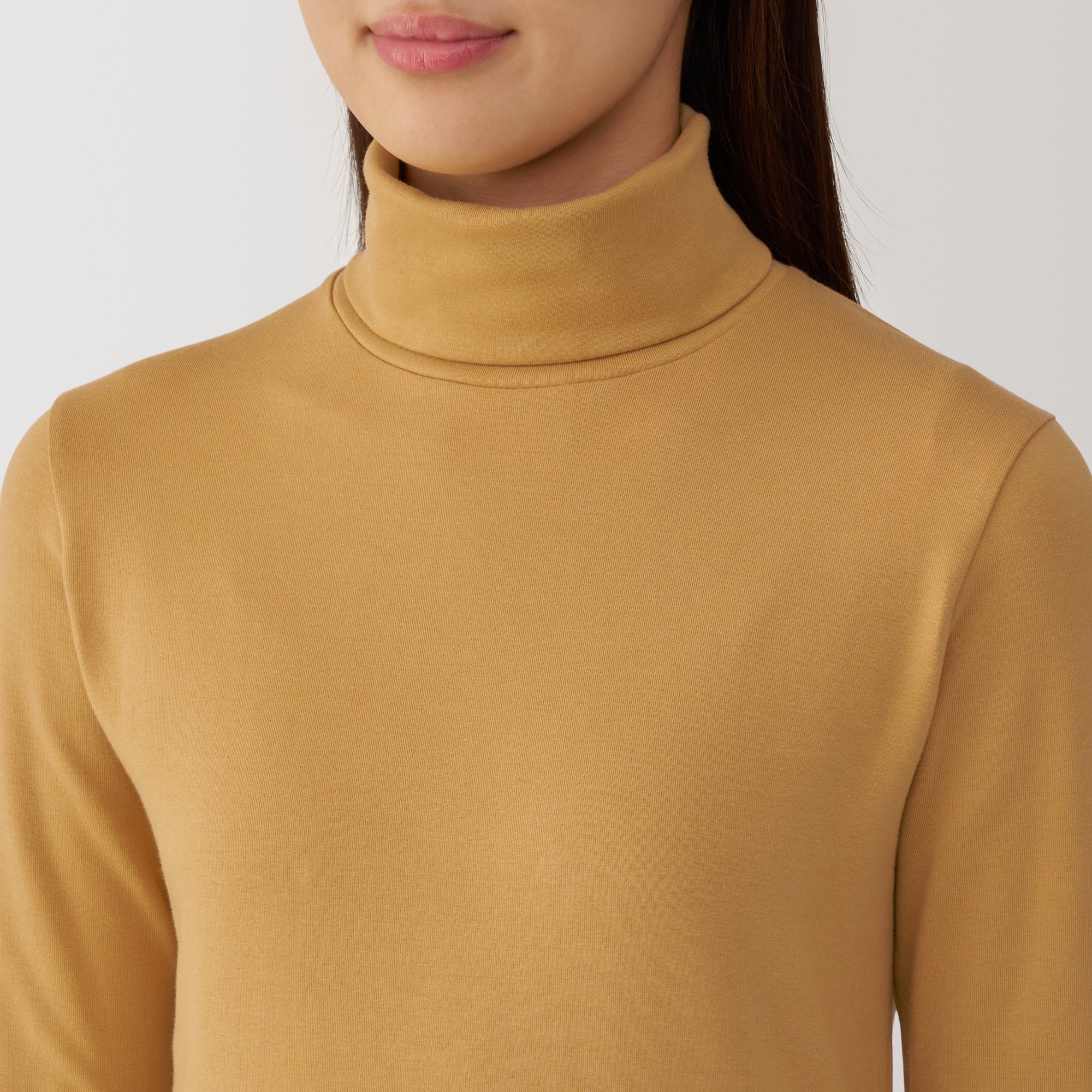 Women's Brushed Ribbed Turtleneck T-Shirt