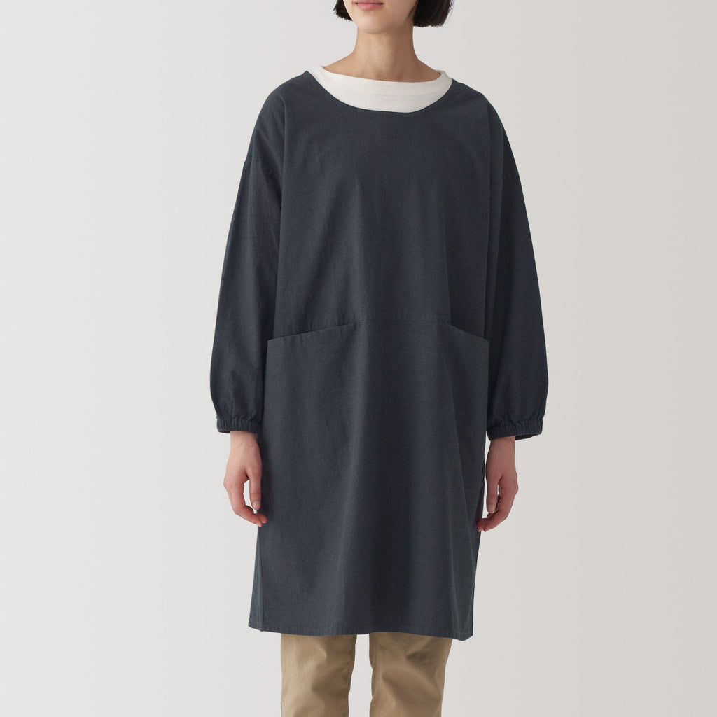 Easy Fit Long Sleeve Apron - Dark Gray