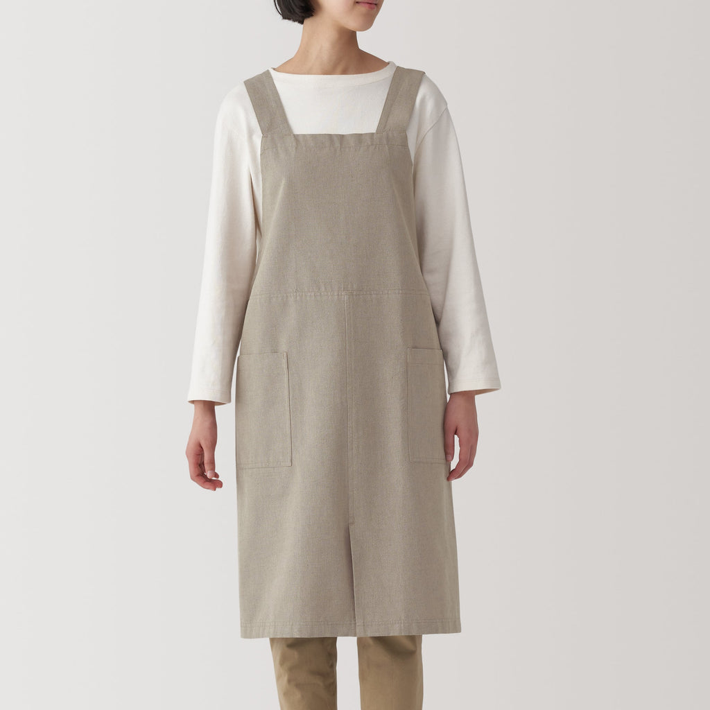 Plain Weave Cotton Shoulder Strap Apron - L-XL