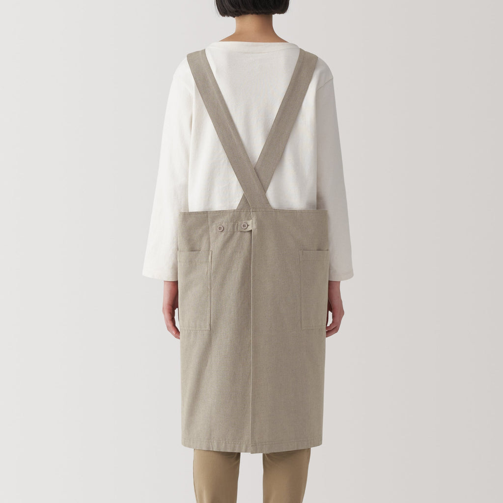 Plain Weave Cotton Shoulder Strap Apron - L-XL