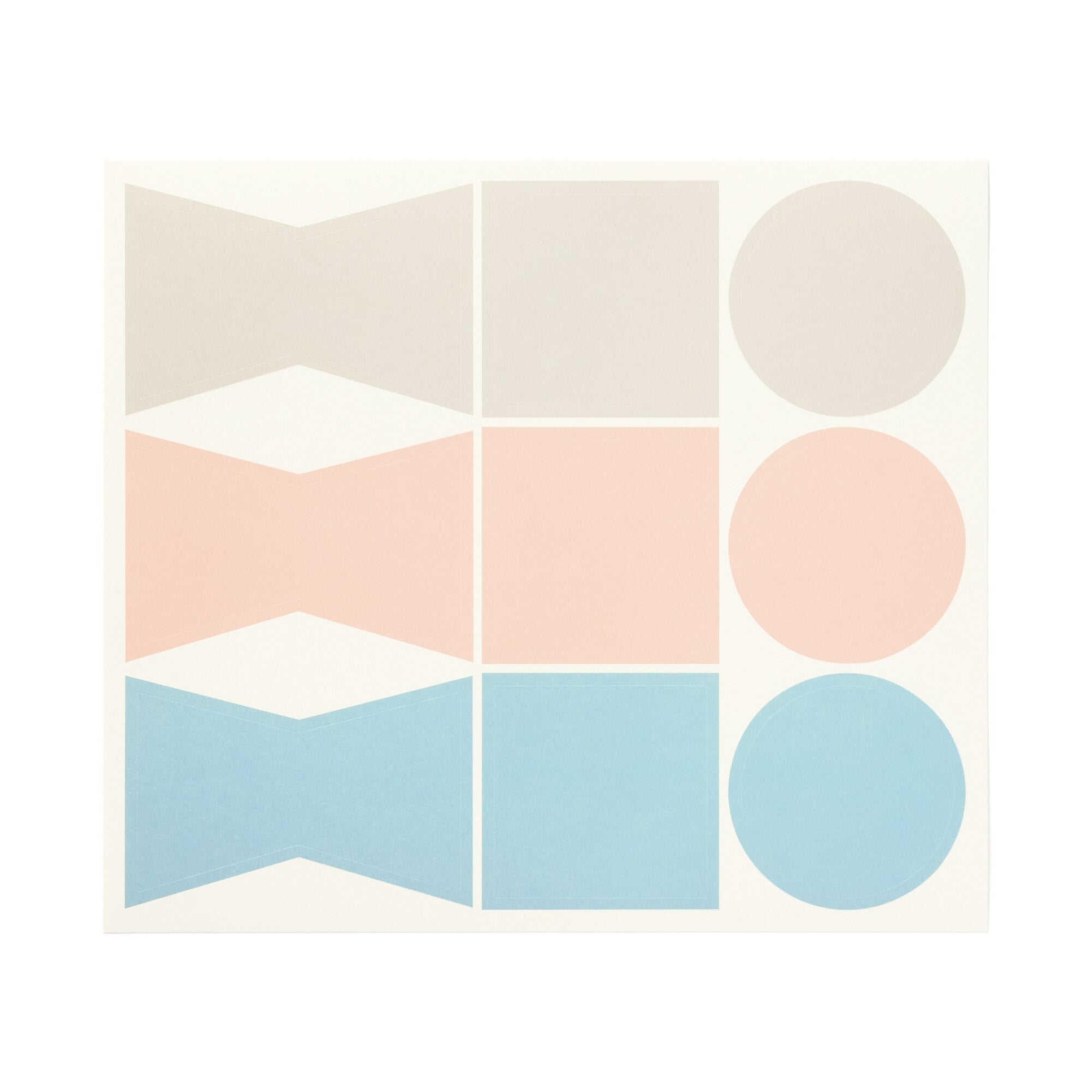 Writable Gift Stickers - Gray/Blue/Pink Main image