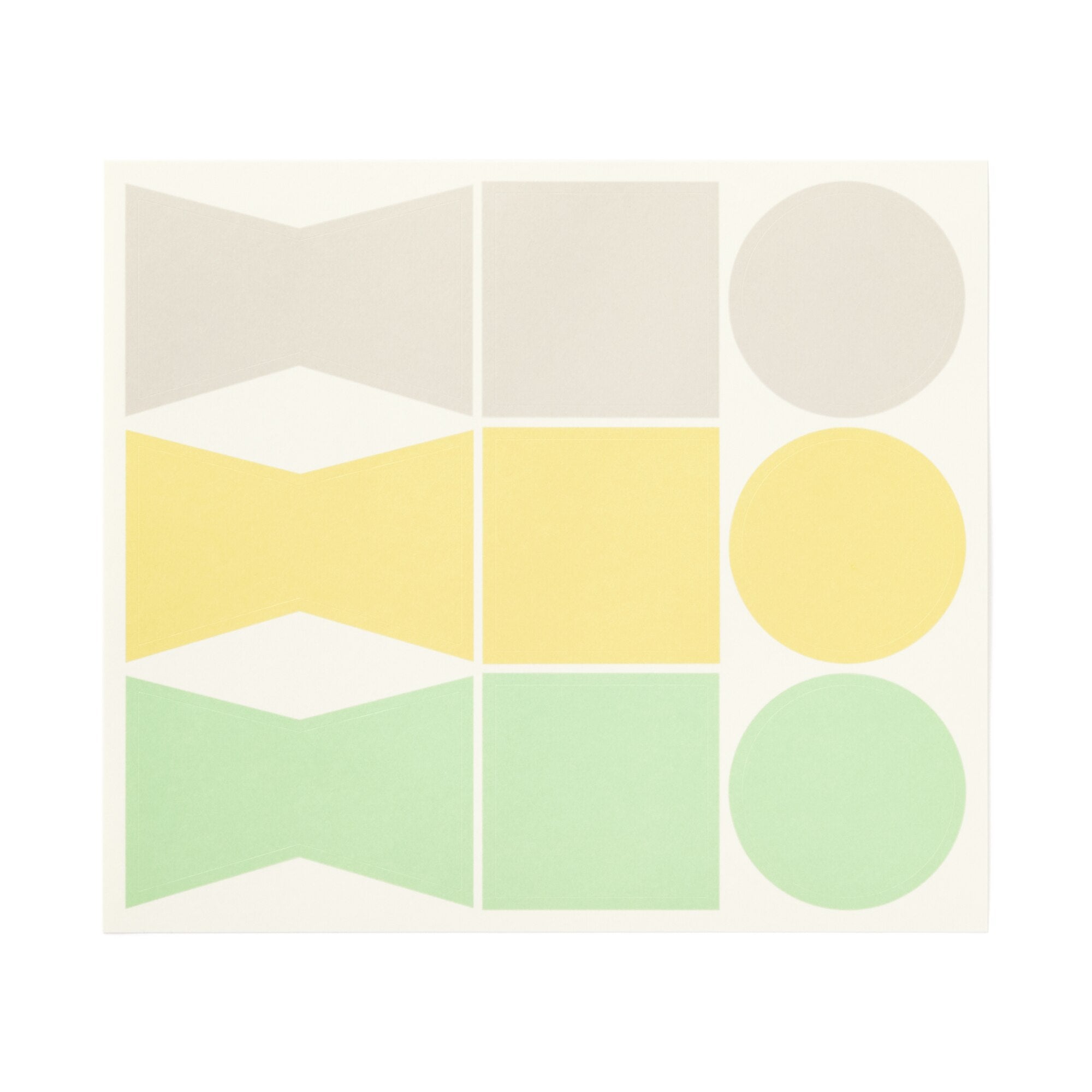 Writable Gift Stickers - Gray/Yellow/Green Main image