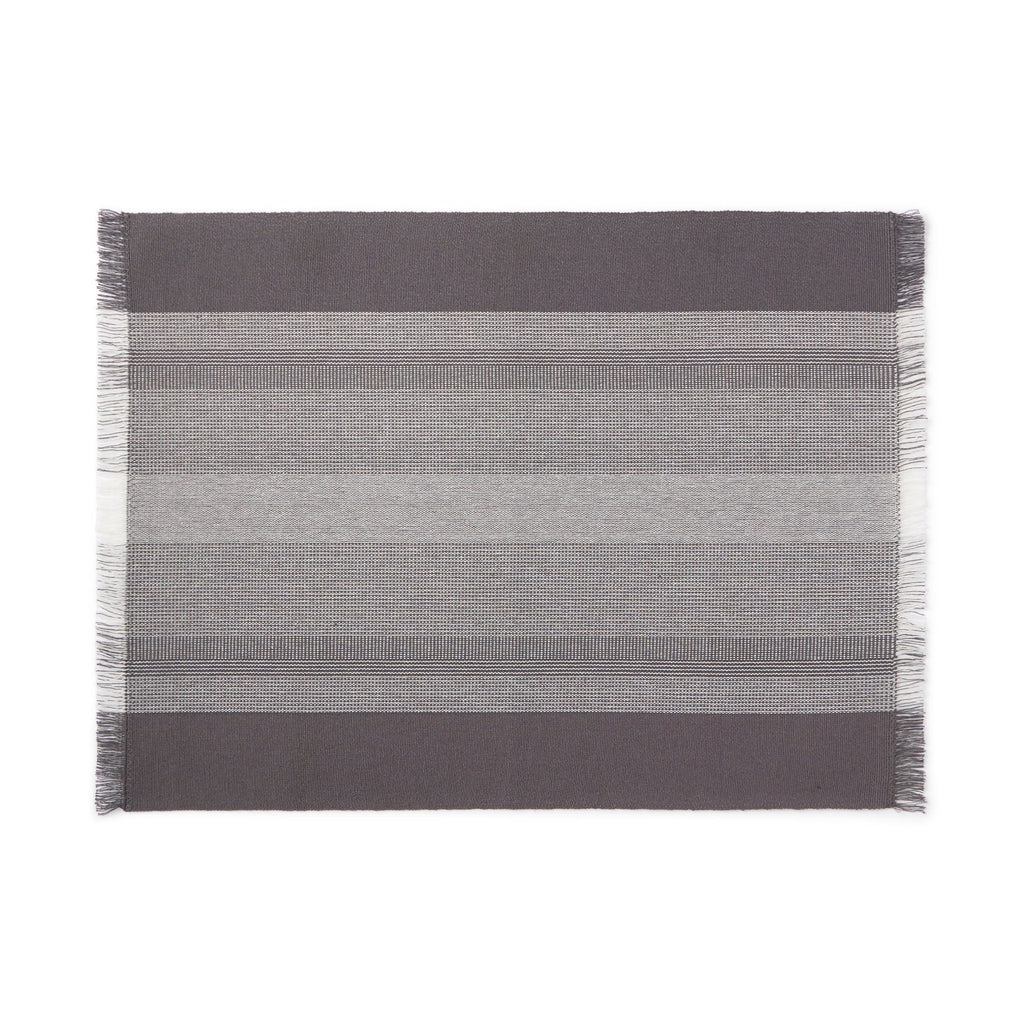 Indian Cotton Rib Placemat - Charcoal Gray