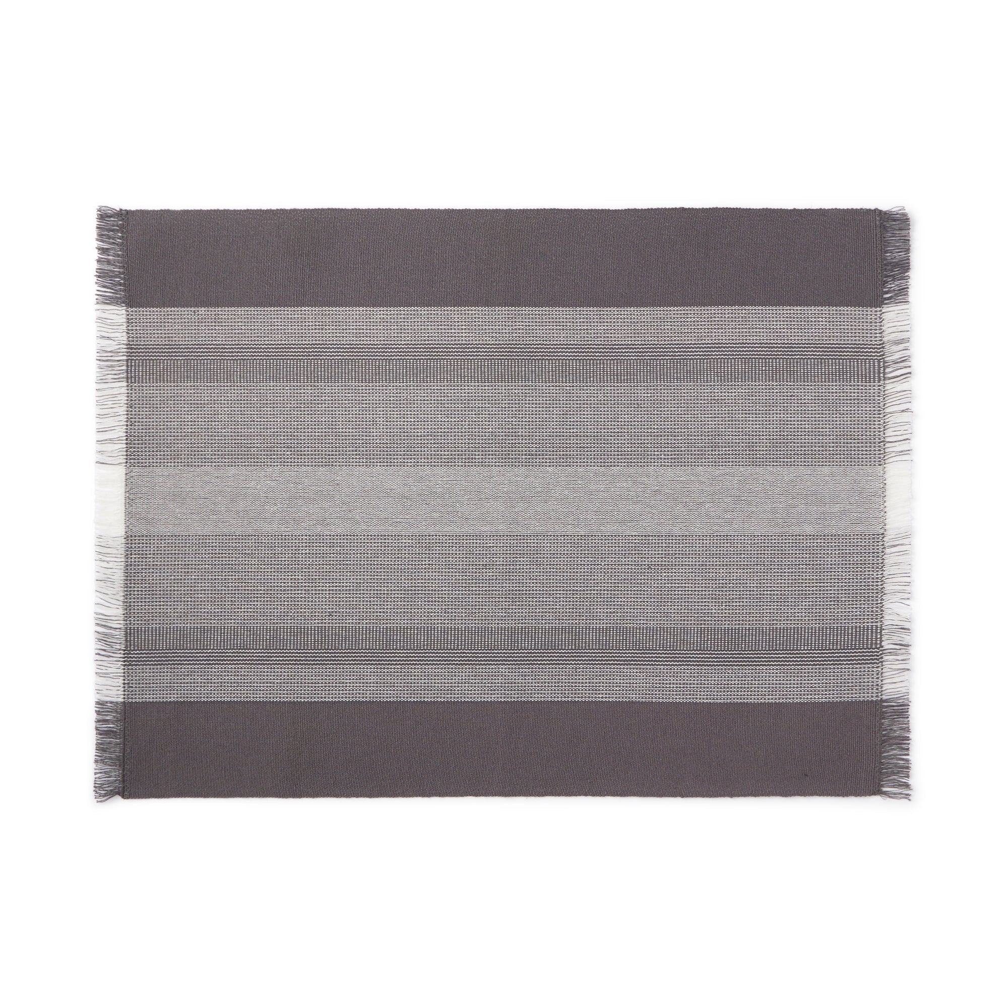Indian Cotton Rib Placemat - Charcoal Gray