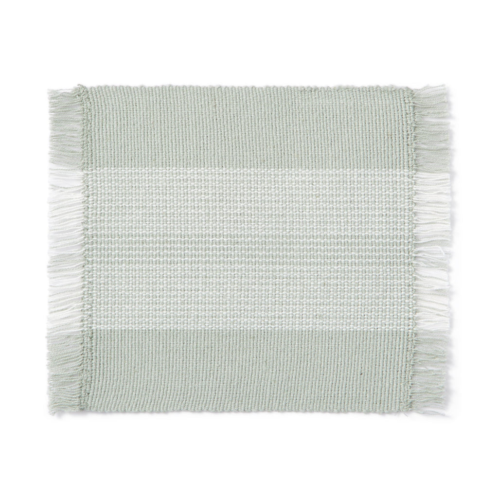 Indian Cotton Rib Coaster - Light Green