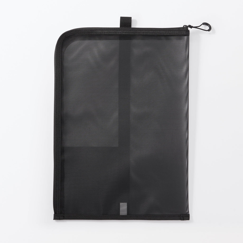 Nylon Mesh Vertical Document Case - Black