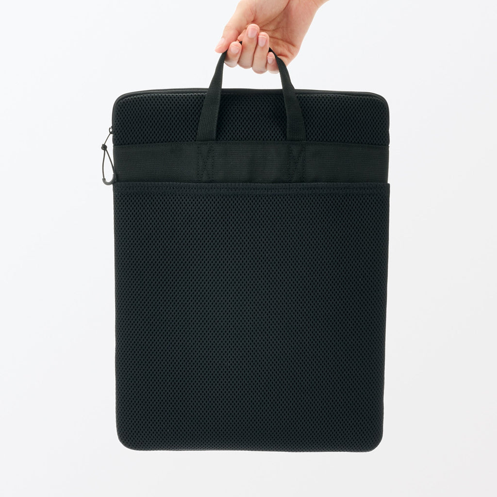 Polyester Vertical Cushioned Laptop Case - Black