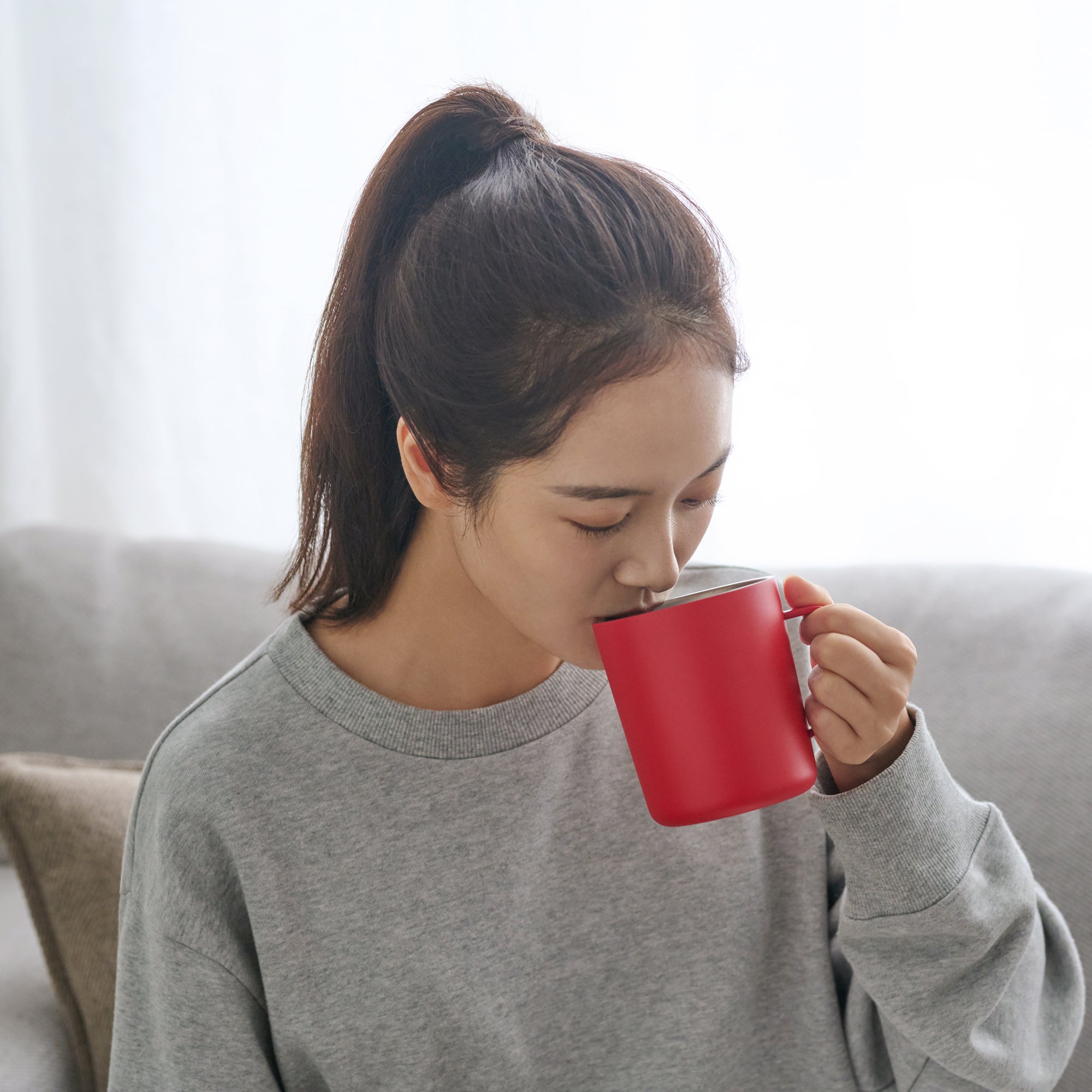 Stainless Steel Mug Cup - White 16.6 fl oz