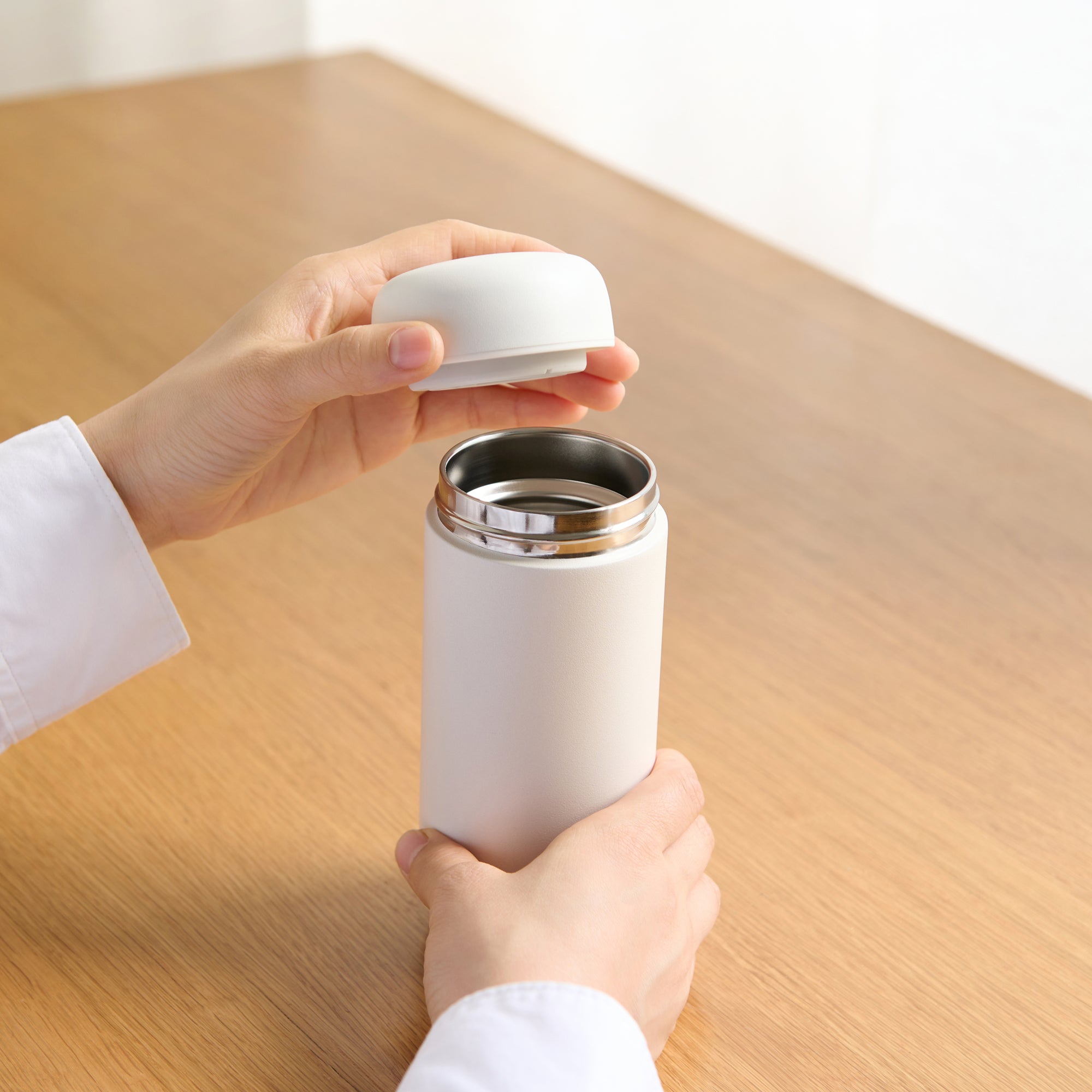 Stainless Steel Bottle - White 10.8 fl oz