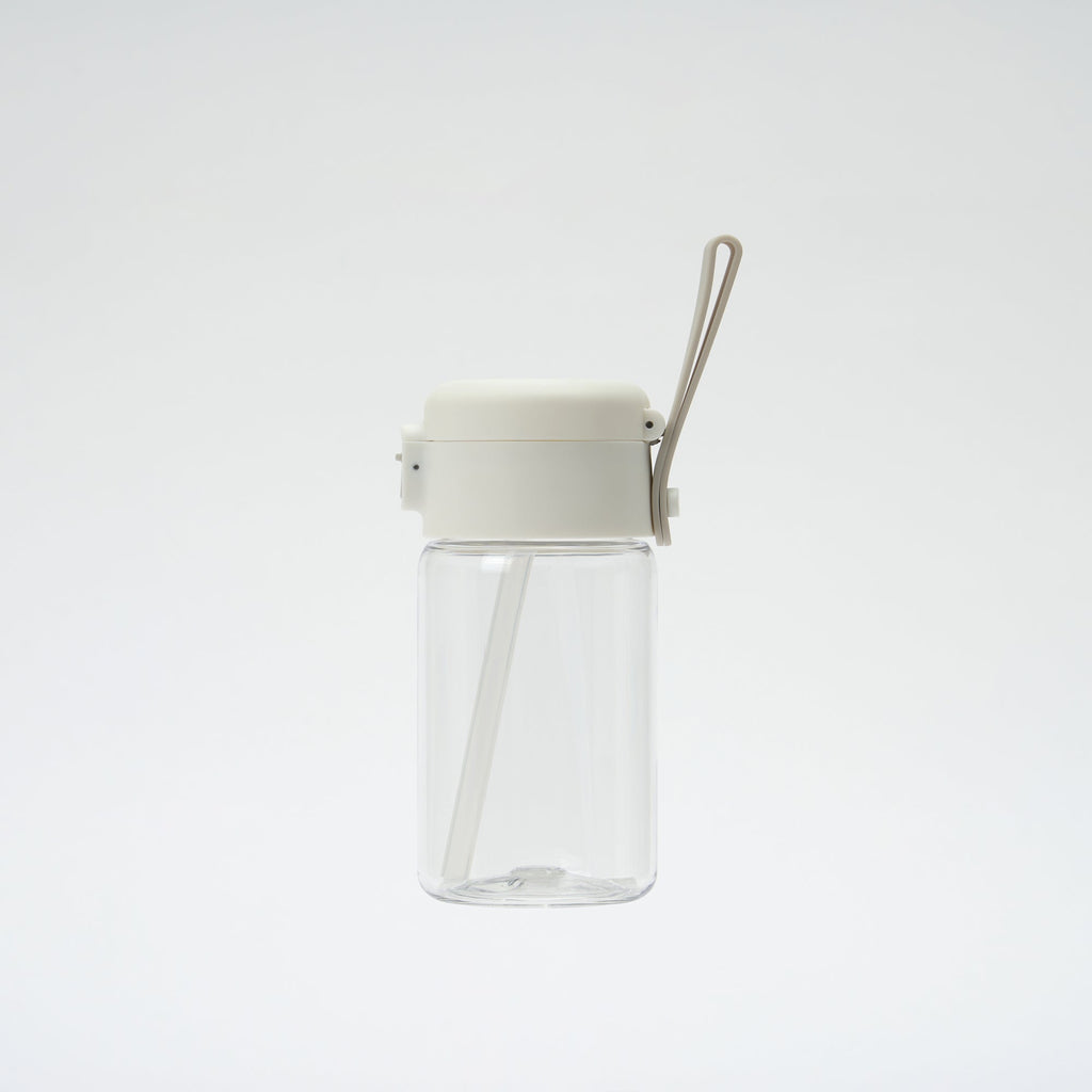 Clear Water Bottle with Straw 11.8 fl oz