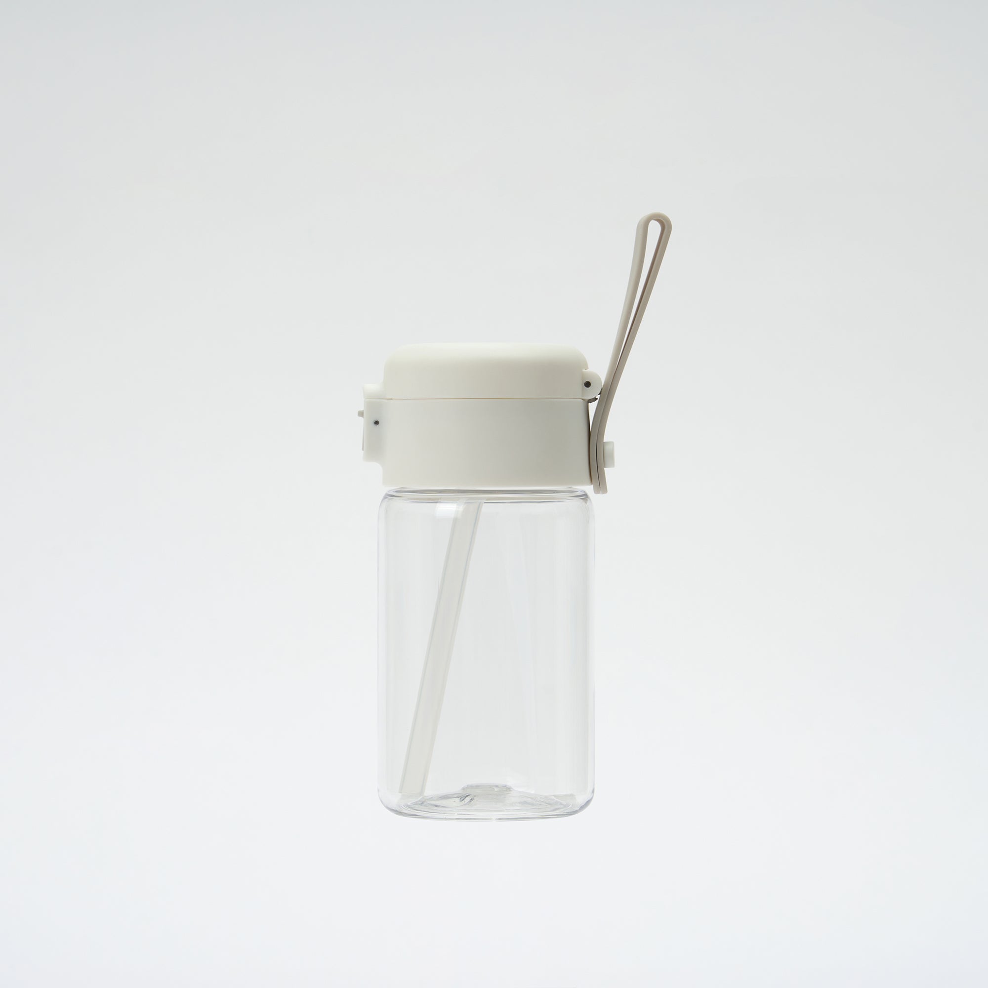 Clear Water Bottle with Straw 11.8 fl oz
