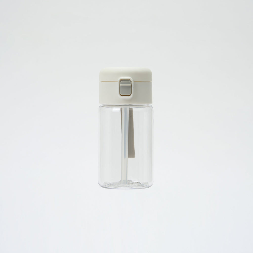 Clear Water Bottle with Straw 11.8 fl oz