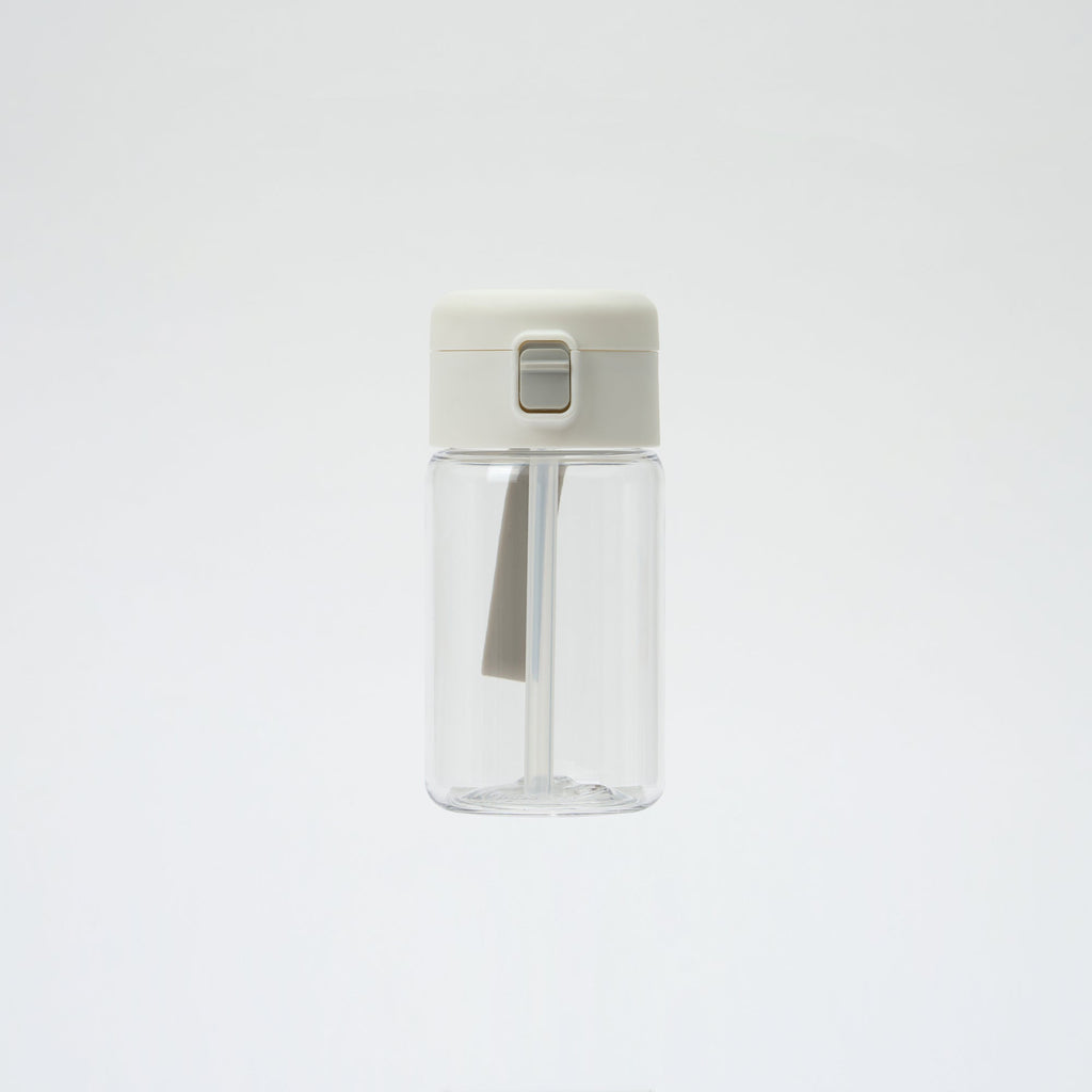 Clear Water Bottle with Straw 11.8 fl oz