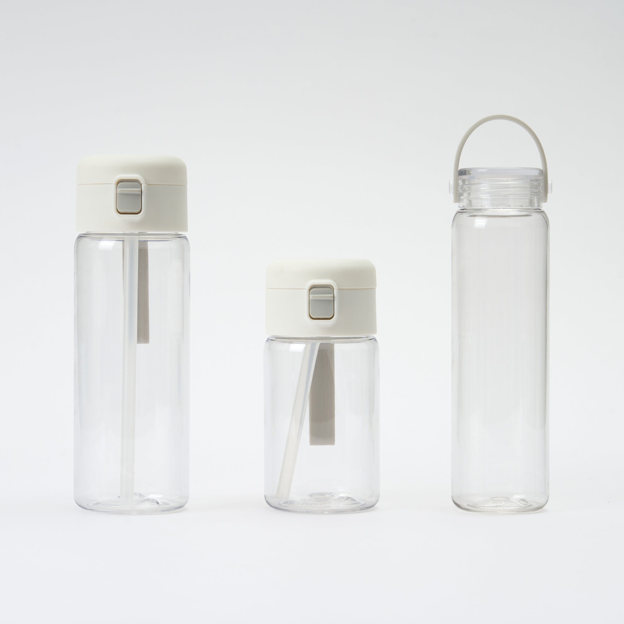 Clear Water Bottle with Straw 11.8 fl oz