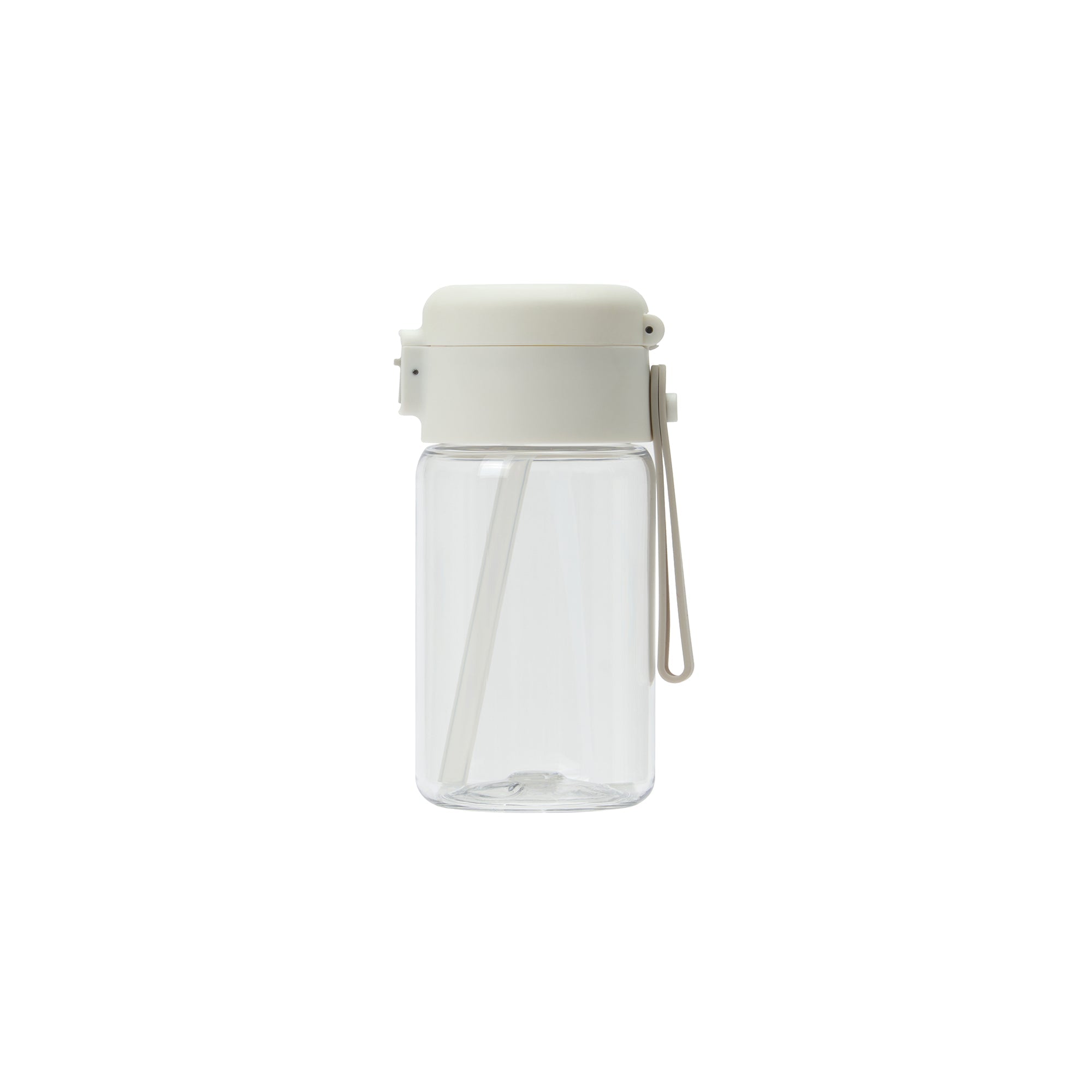 Clear Water Bottle with Straw 11.8 fl oz