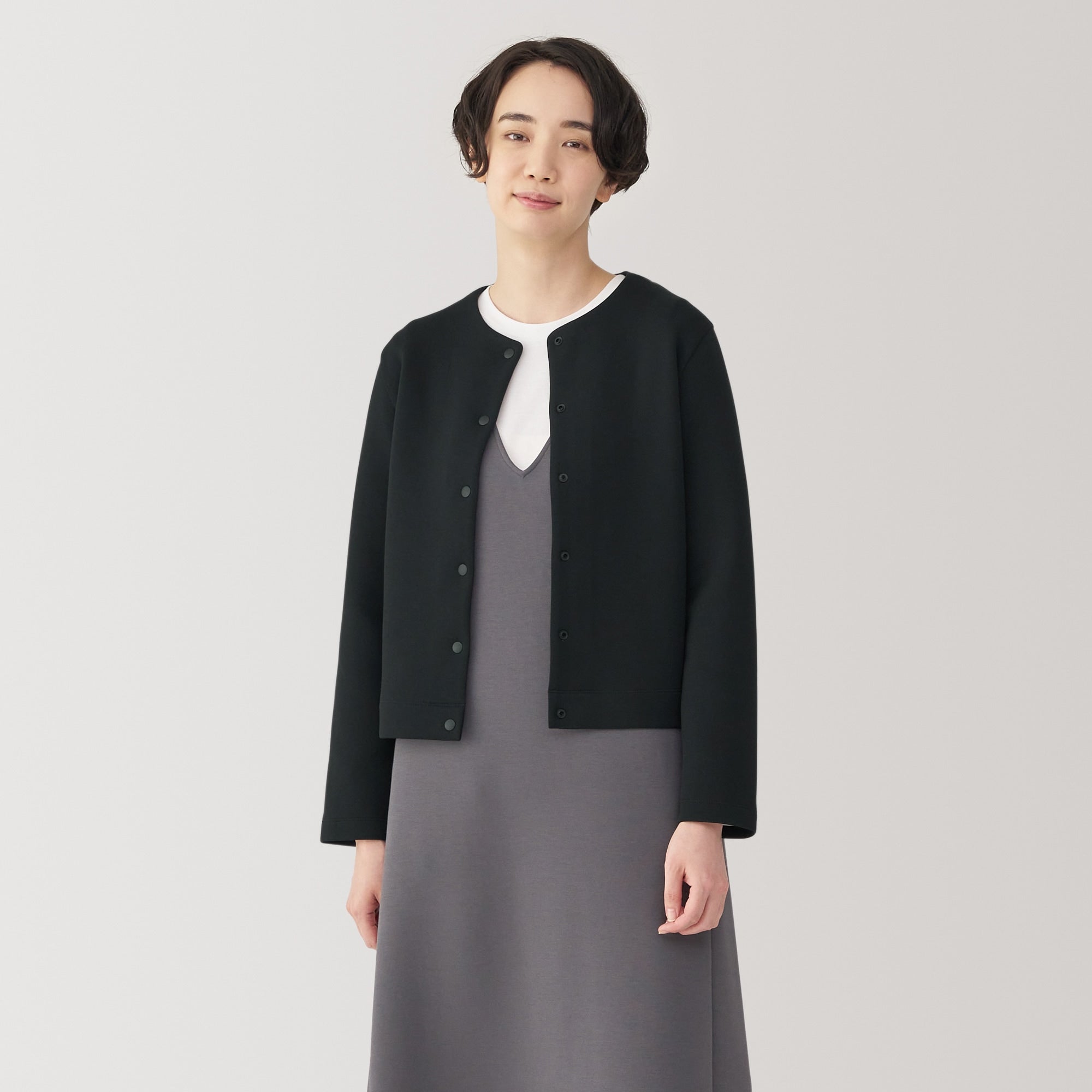Women's Double Knitted Sweatshirt Cardigan