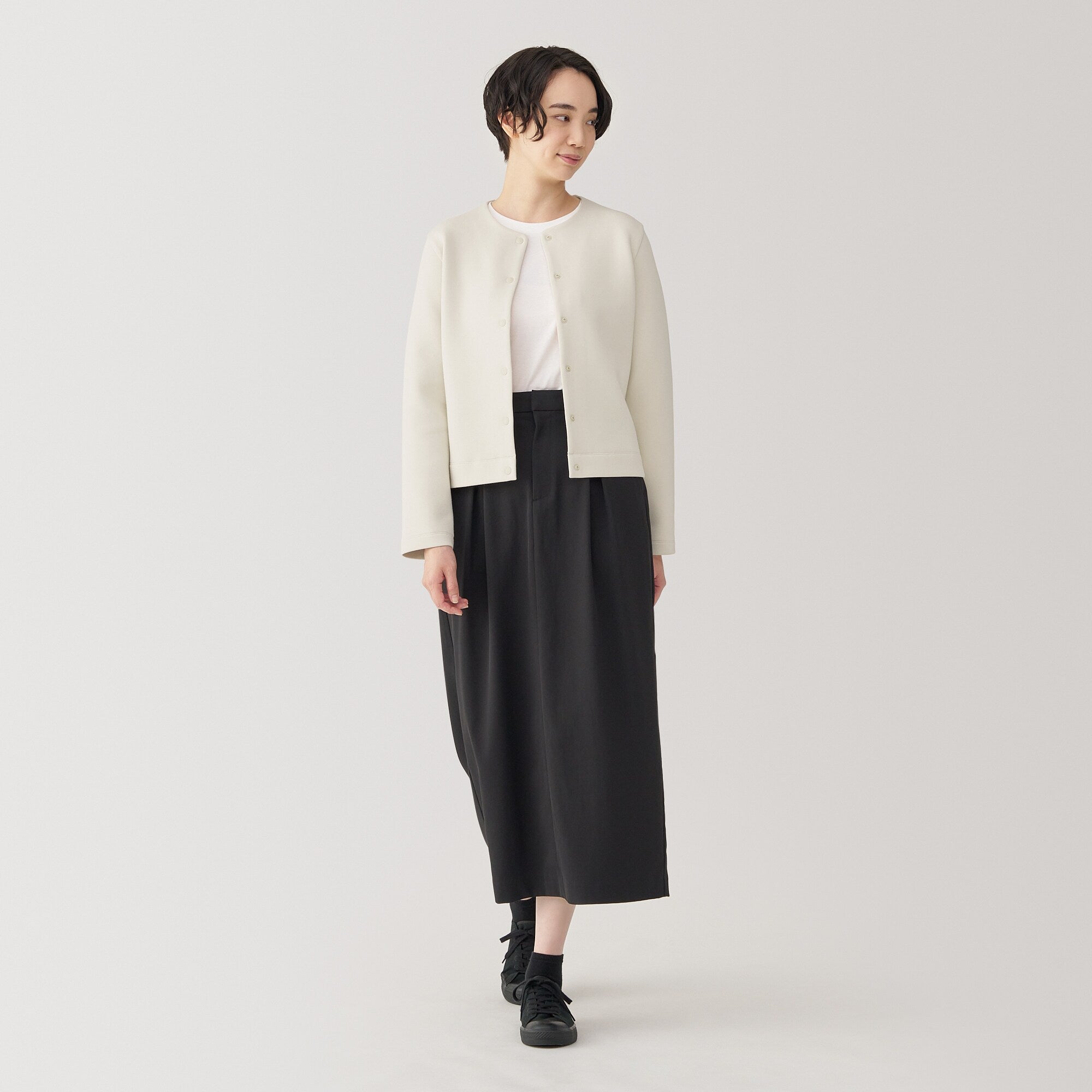 Women's Double Knitted Sweatshirt Cardigan