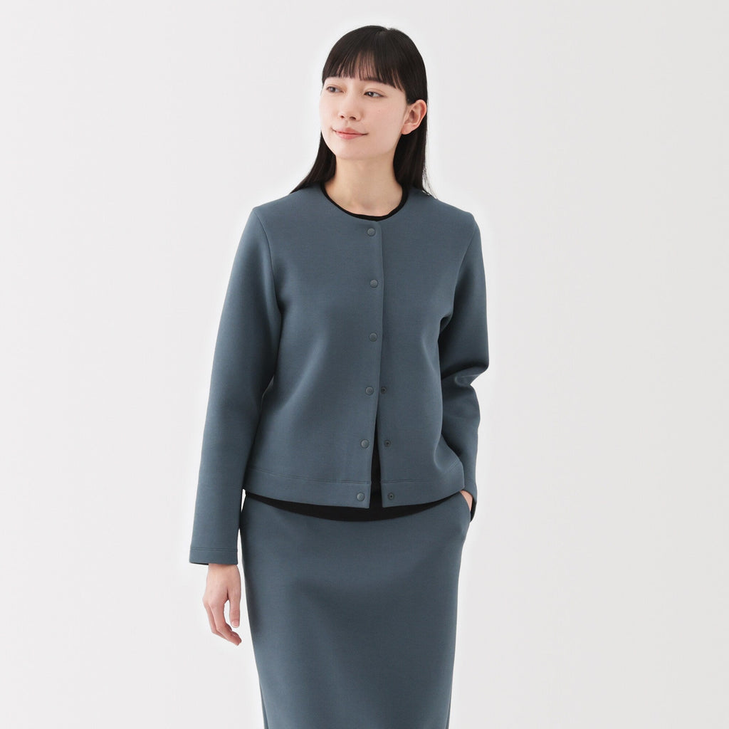 Women's Double Knitted Sweatshirt Cardigan