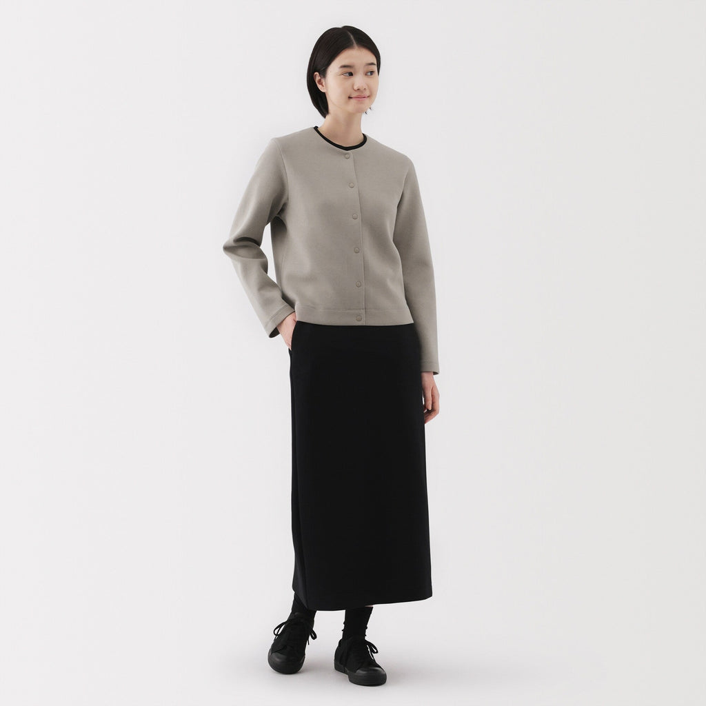 Women's Double Knitted Sweatshirt Cardigan