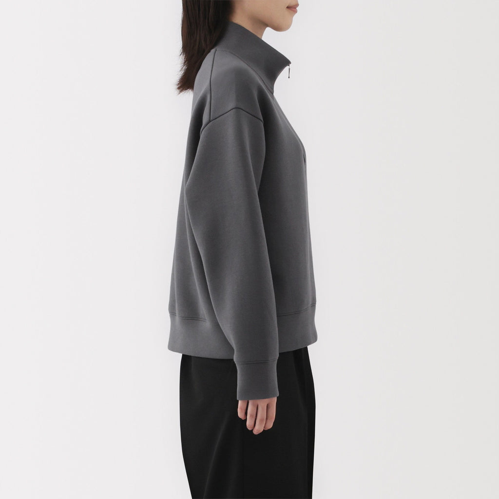 Women's Double Knitted Half Zip Sweatshirt