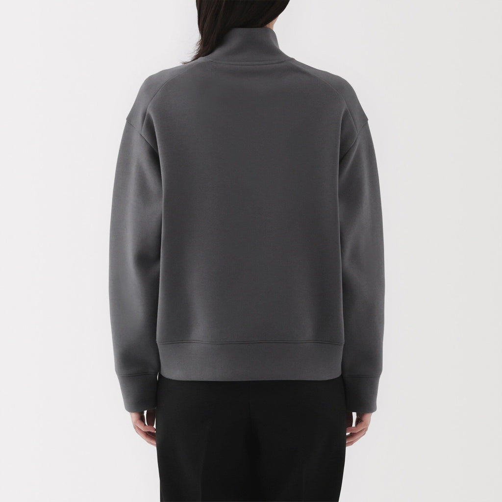 Women's Double Knitted Half Zip Sweatshirt