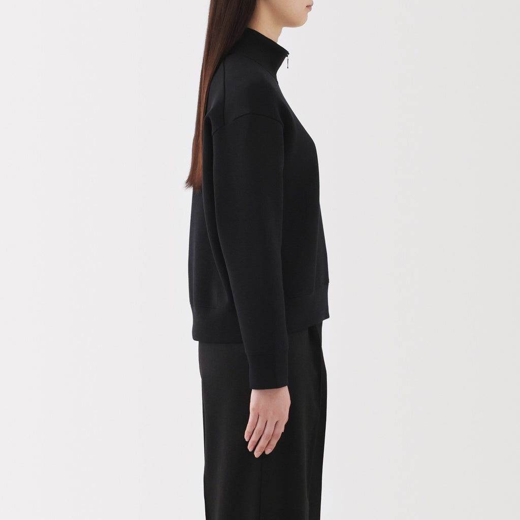 Women's Double Knitted Half Zip Sweatshirt