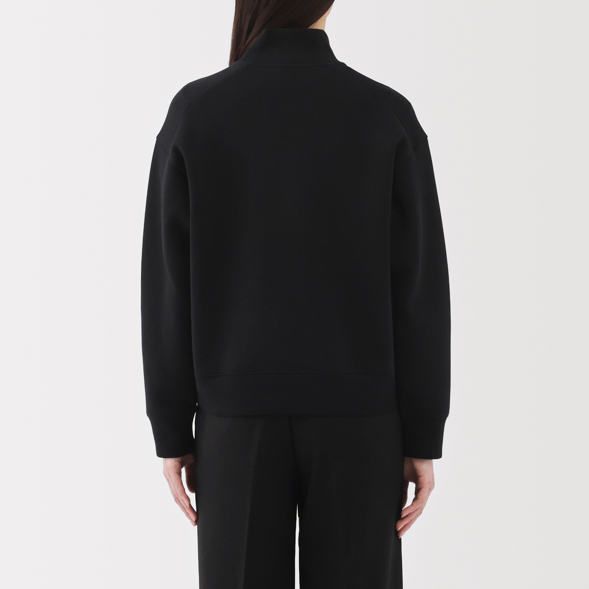 Women's Double Knitted Half Zip Sweatshirt